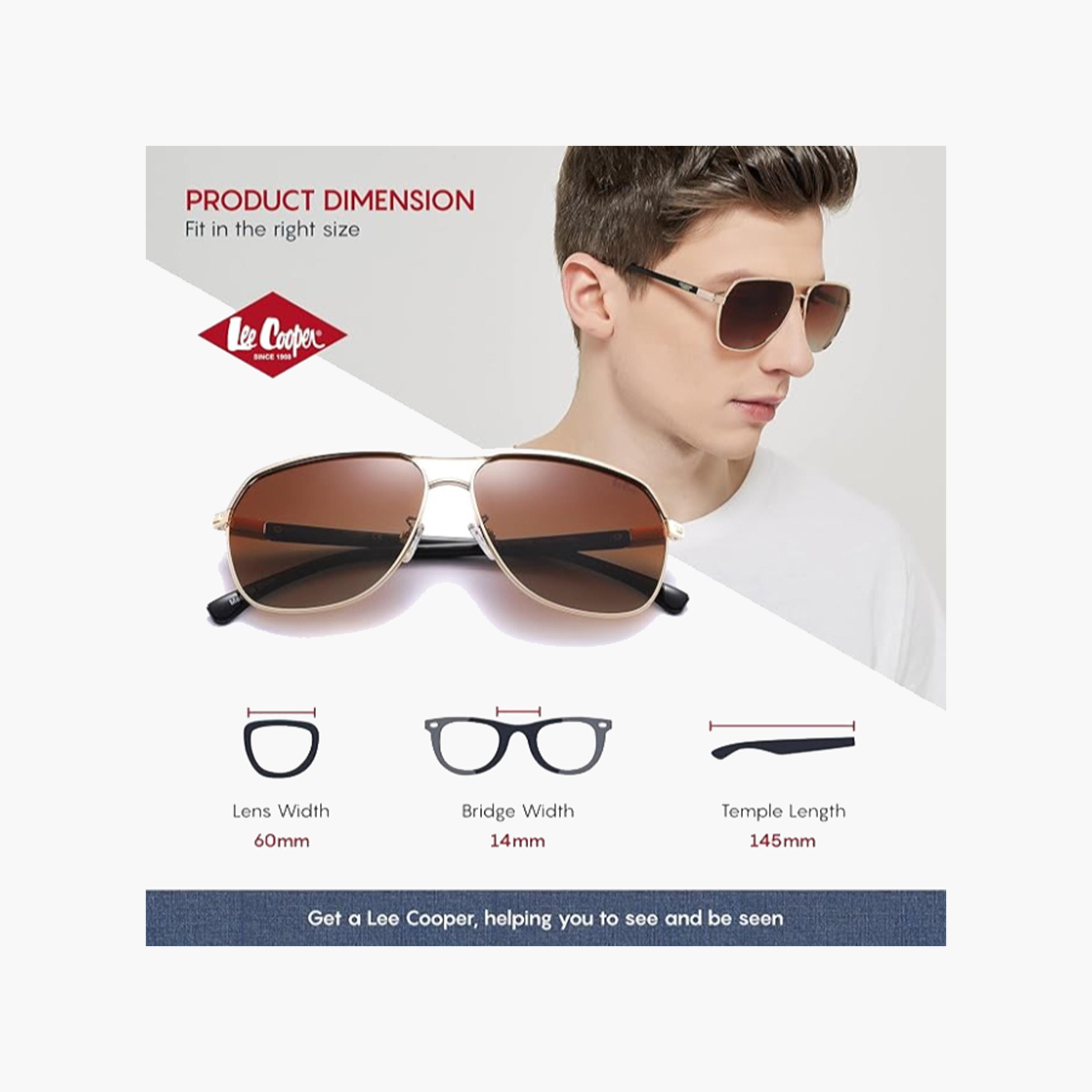 Lee Cooper Polarized 60 MM Brown Wayfarer Style Sunglasses LC1016C02-men-sunglasses-image-2