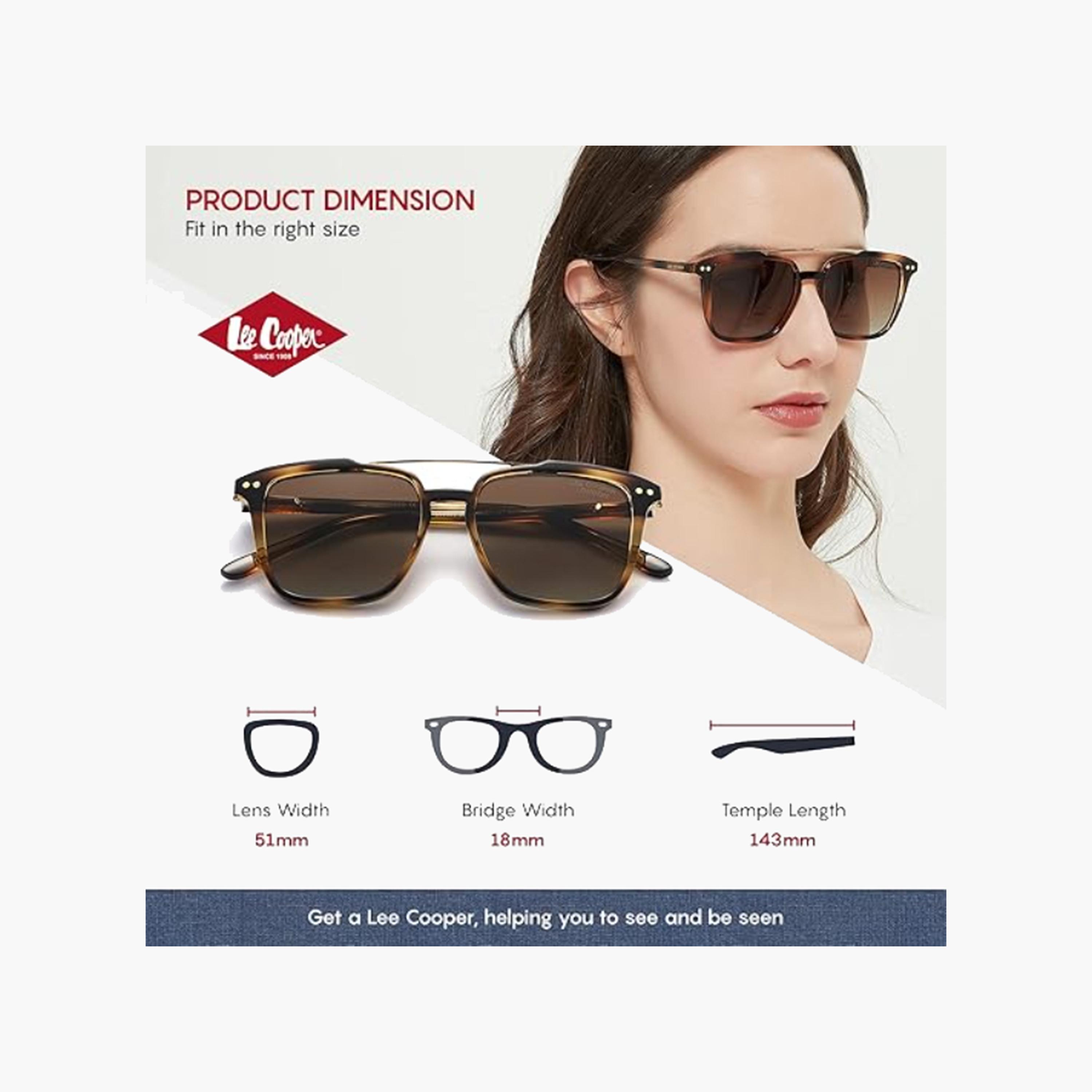 Lee Cooper Polarized 51 MM Brown Wayfarer Style Sunglasses LC1019C03-men-sunglasses-image-2