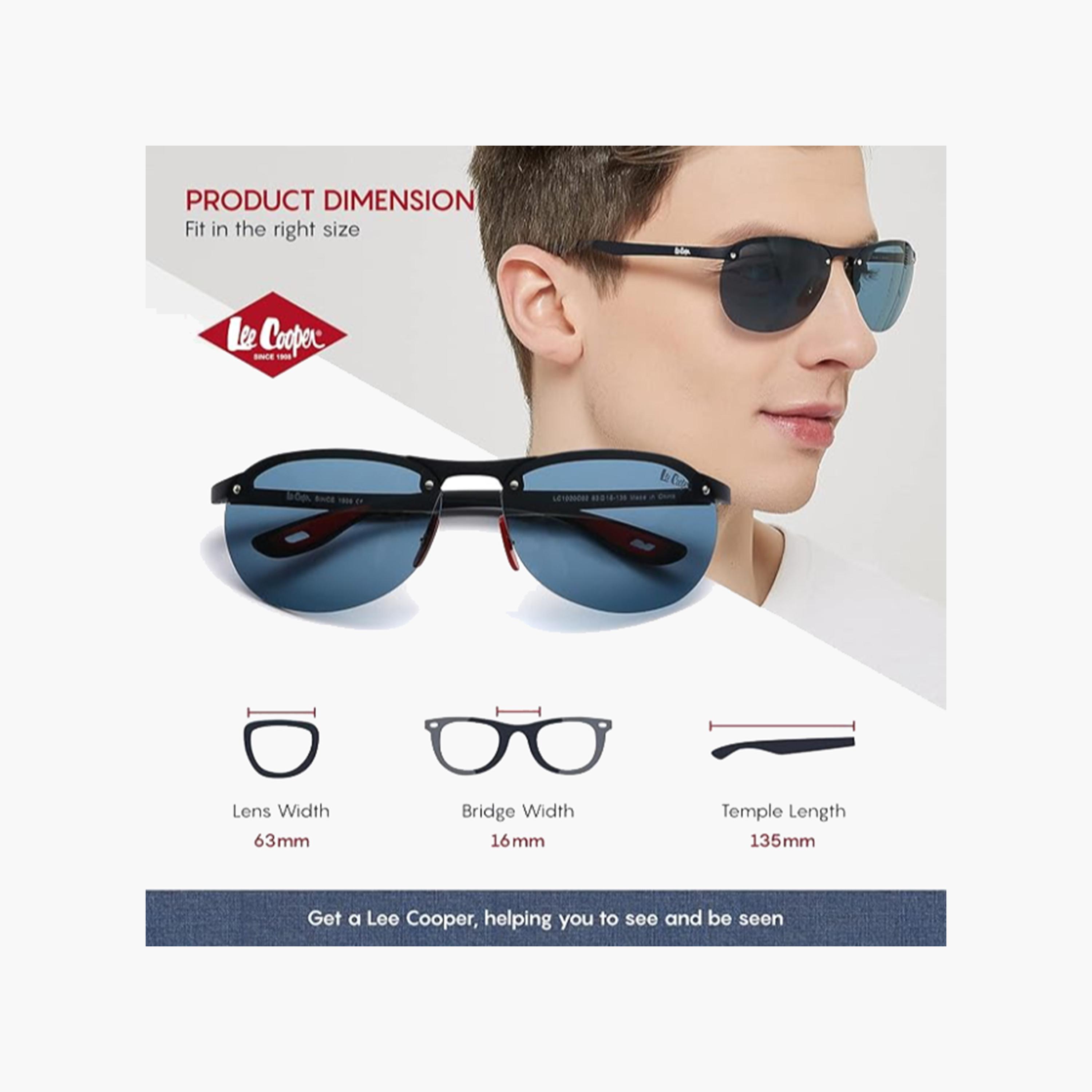 Lee Cooper Polarized 63 MM Blue Aviator Sunglasses LC1020C02-men-sunglasses-image-2