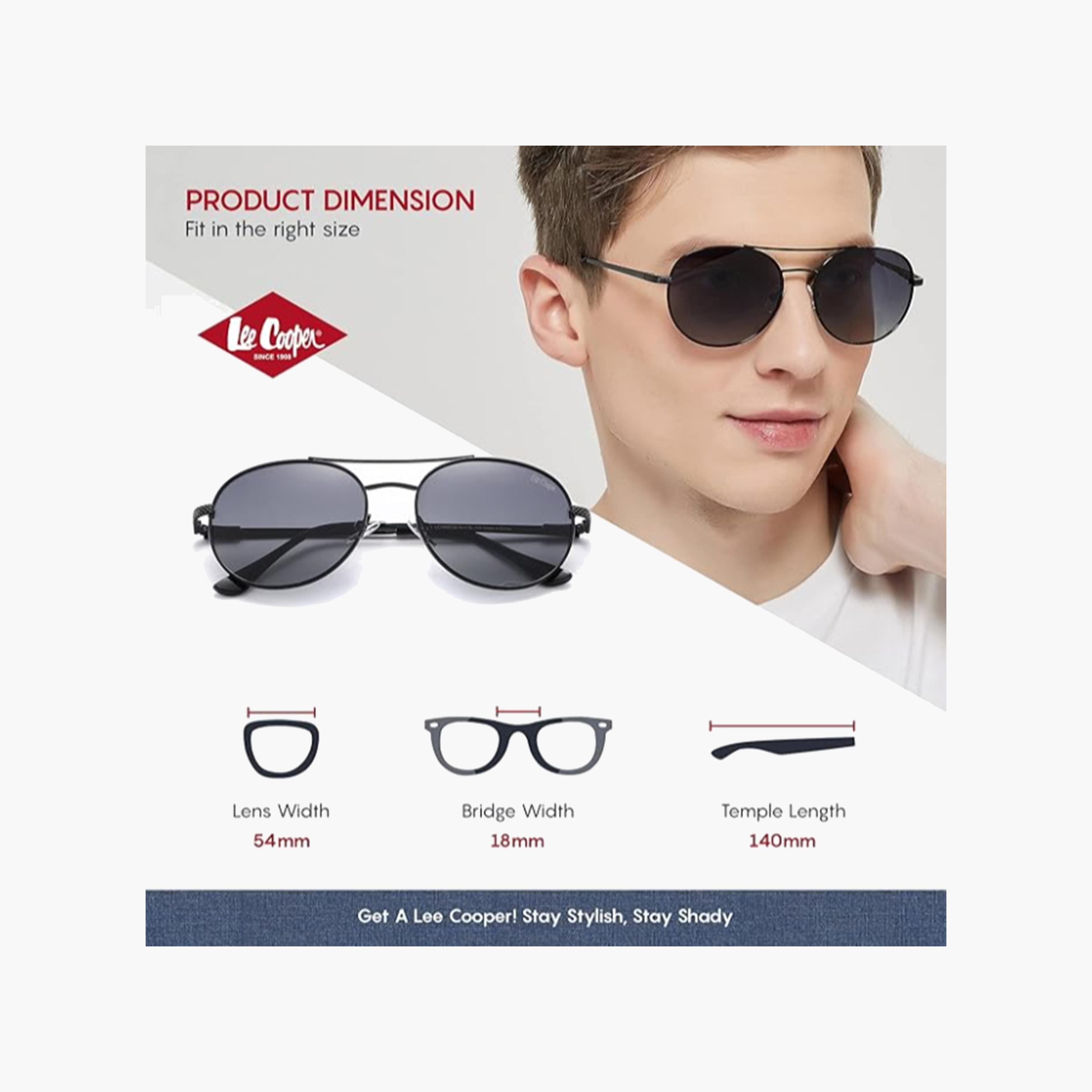 Lee Cooper Polarized 54 MM Grey Aviator Sunglasses LC1035C02-men-sunglasses-image-2