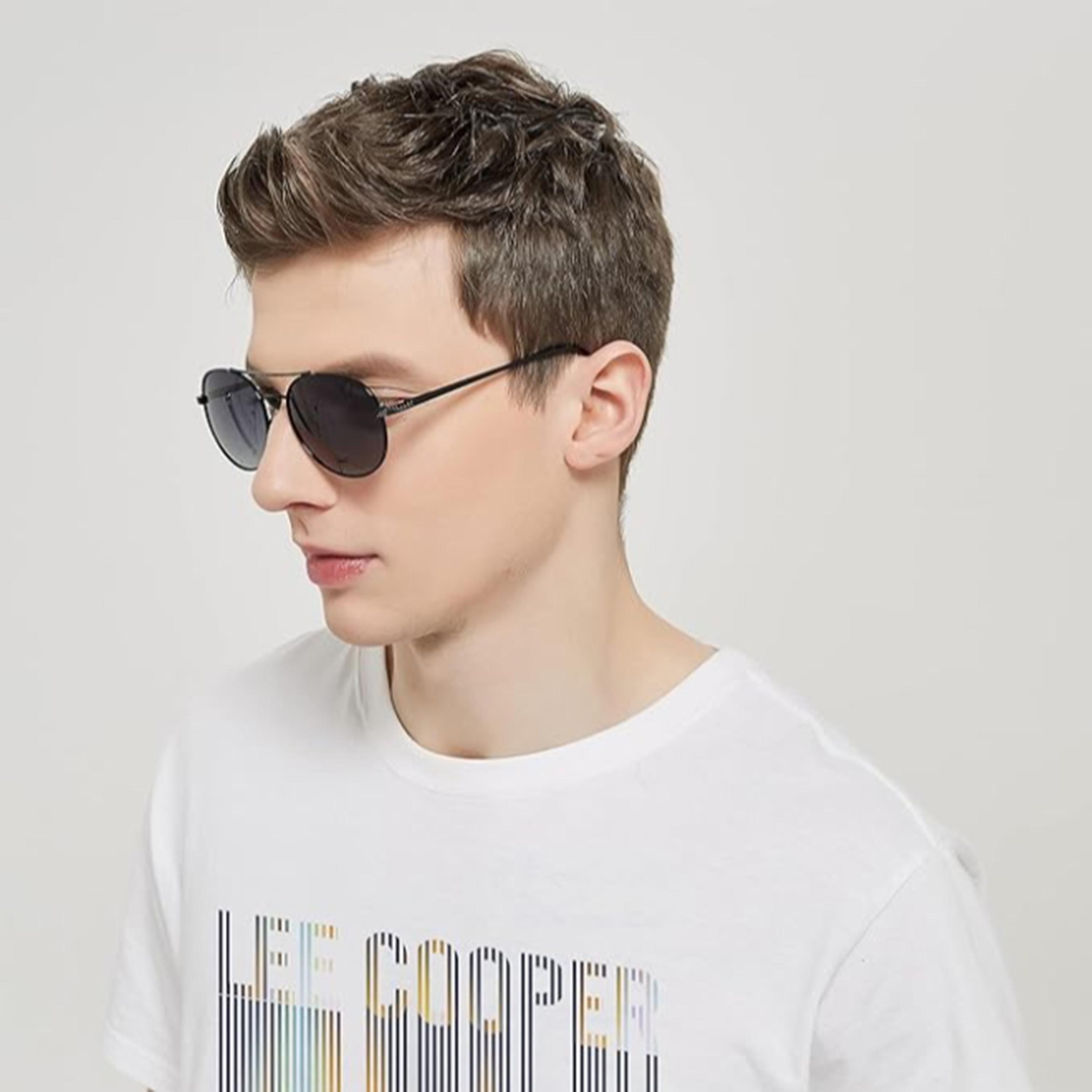 لي كوبر- نظارة شمسية مستقطبة 54 مم لون رمادي طيار - LC1035C02-men-sunglasses-image-4