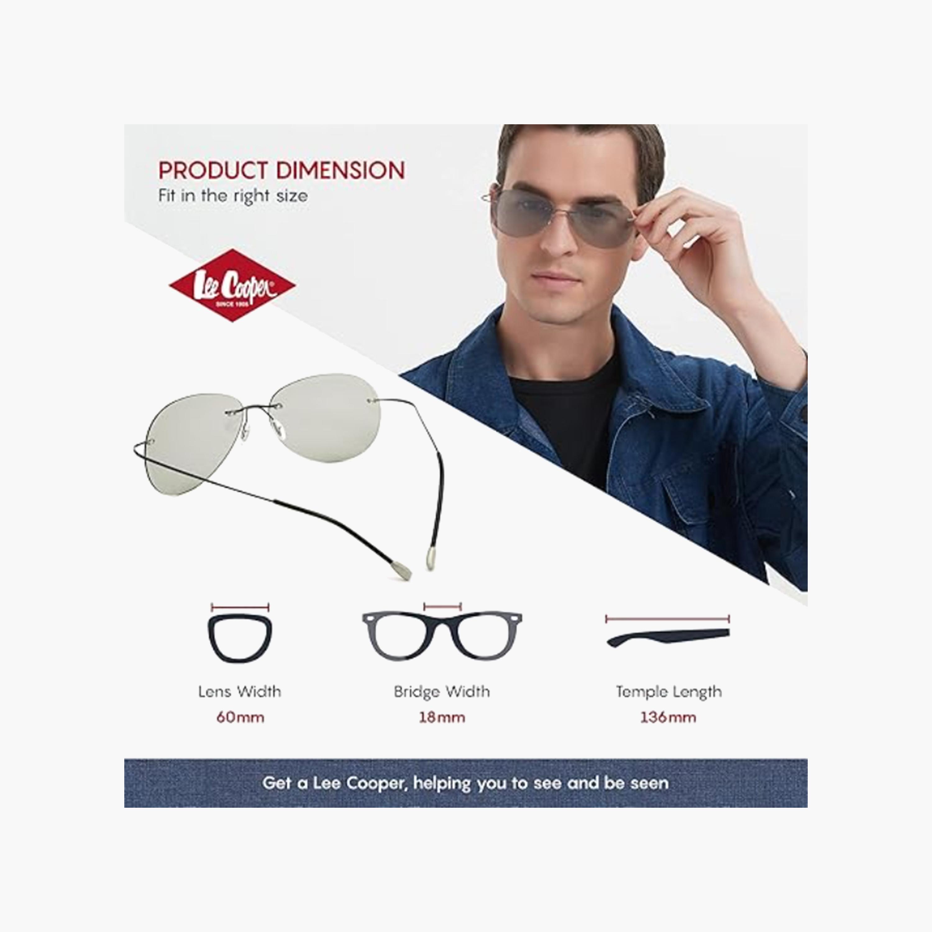 لي كوبر- نظارة شمسية مستقطبة 60 مم لون رمادي طيار - LC3048C01-men-sunglasses-image-2