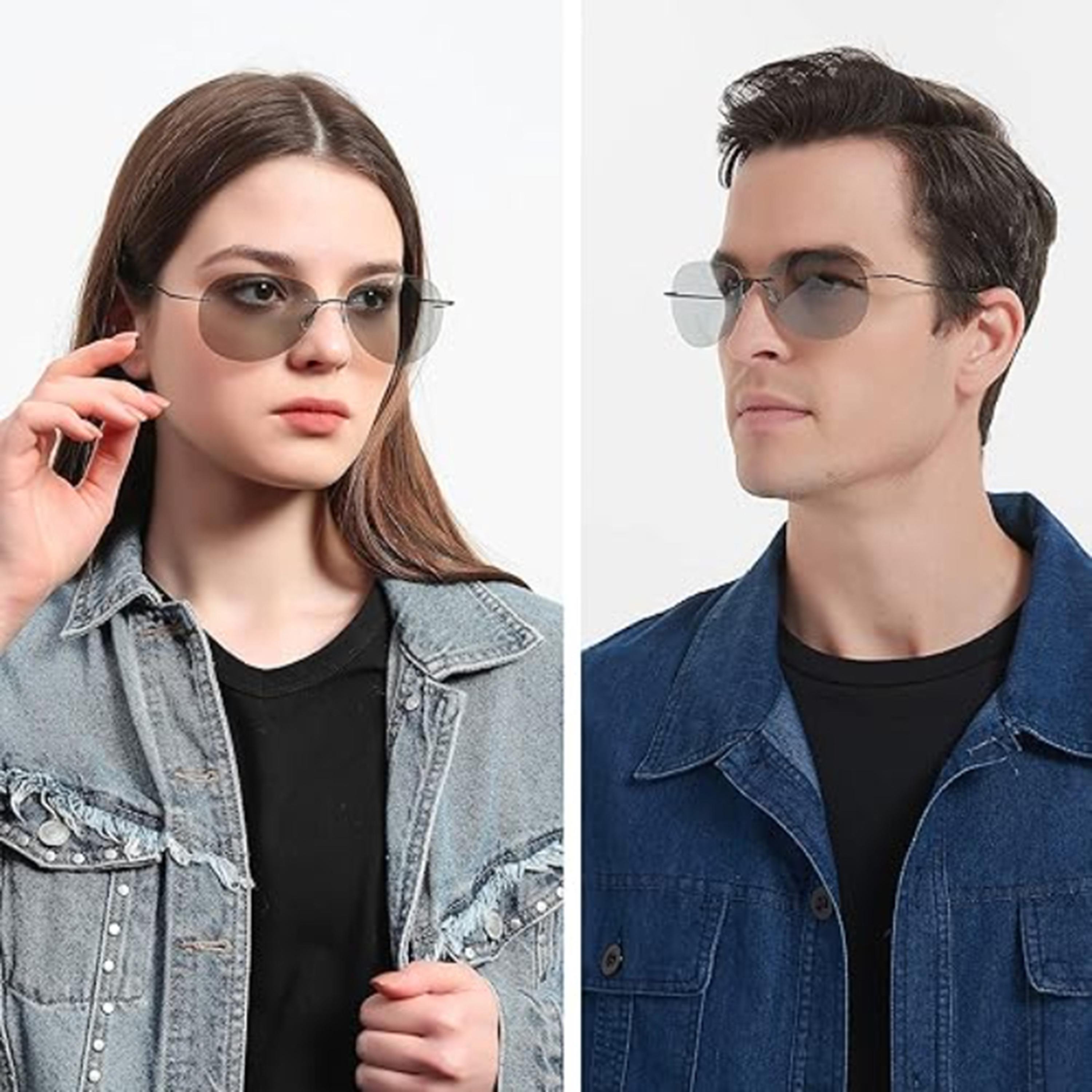 لي كوبر- نظارة شمسية مستقطبة 60 مم لون رمادي طيار - LC3048C01-men-sunglasses-image-4
