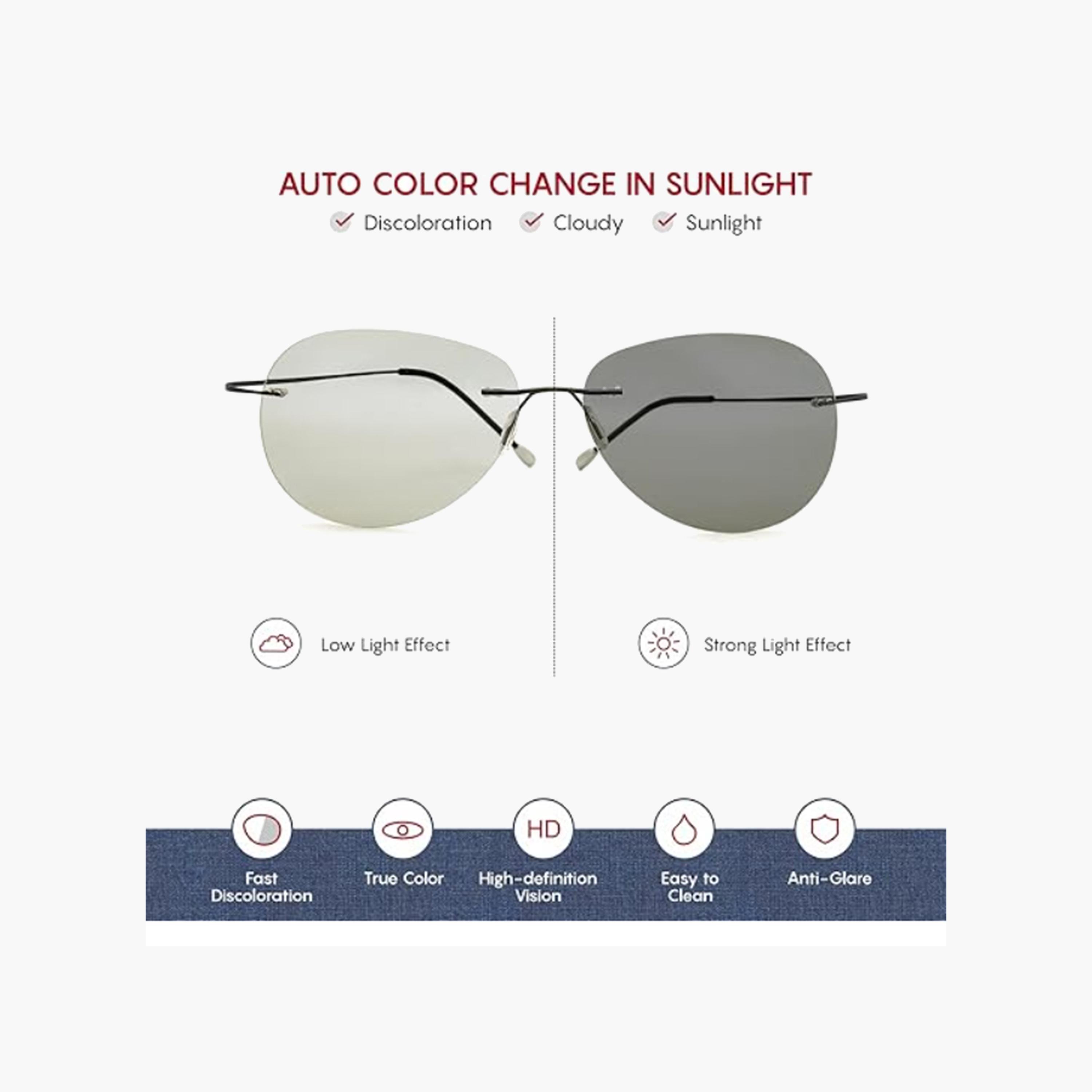 لي كوبر- نظارة شمسية مستقطبة 60 مم لون رمادي طيار - LC3048C01-men-sunglasses-image-5