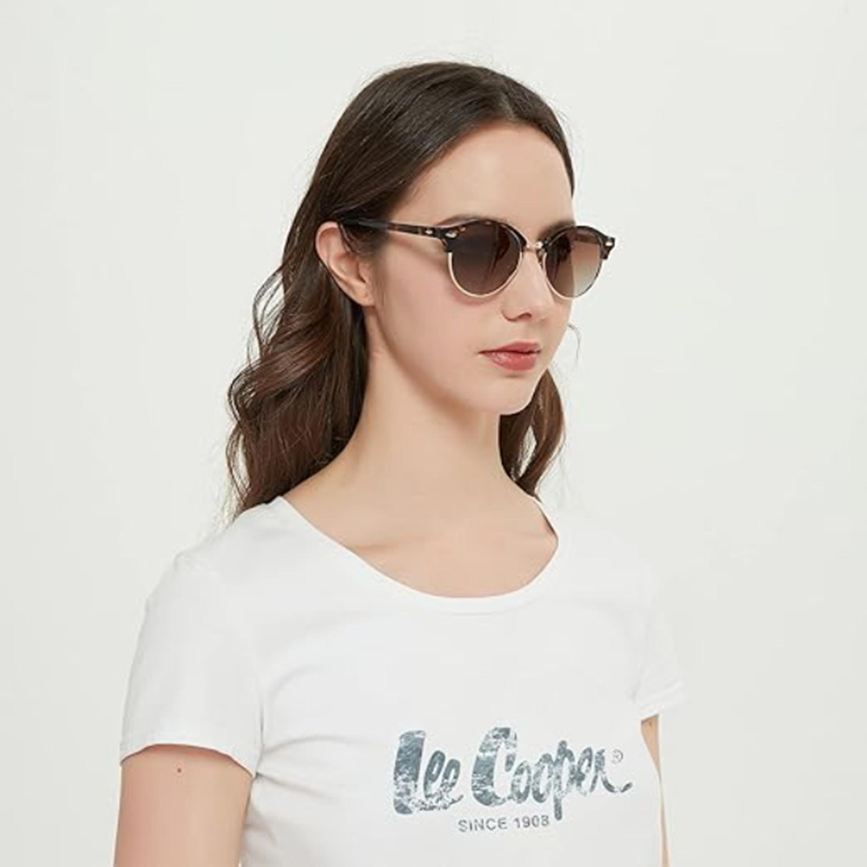 لي كوبر- نظارة شمسية مستقطبة 51 مم بنية مستديرة وبيضاوية - LC1012C03-women-sunglasses-image-4