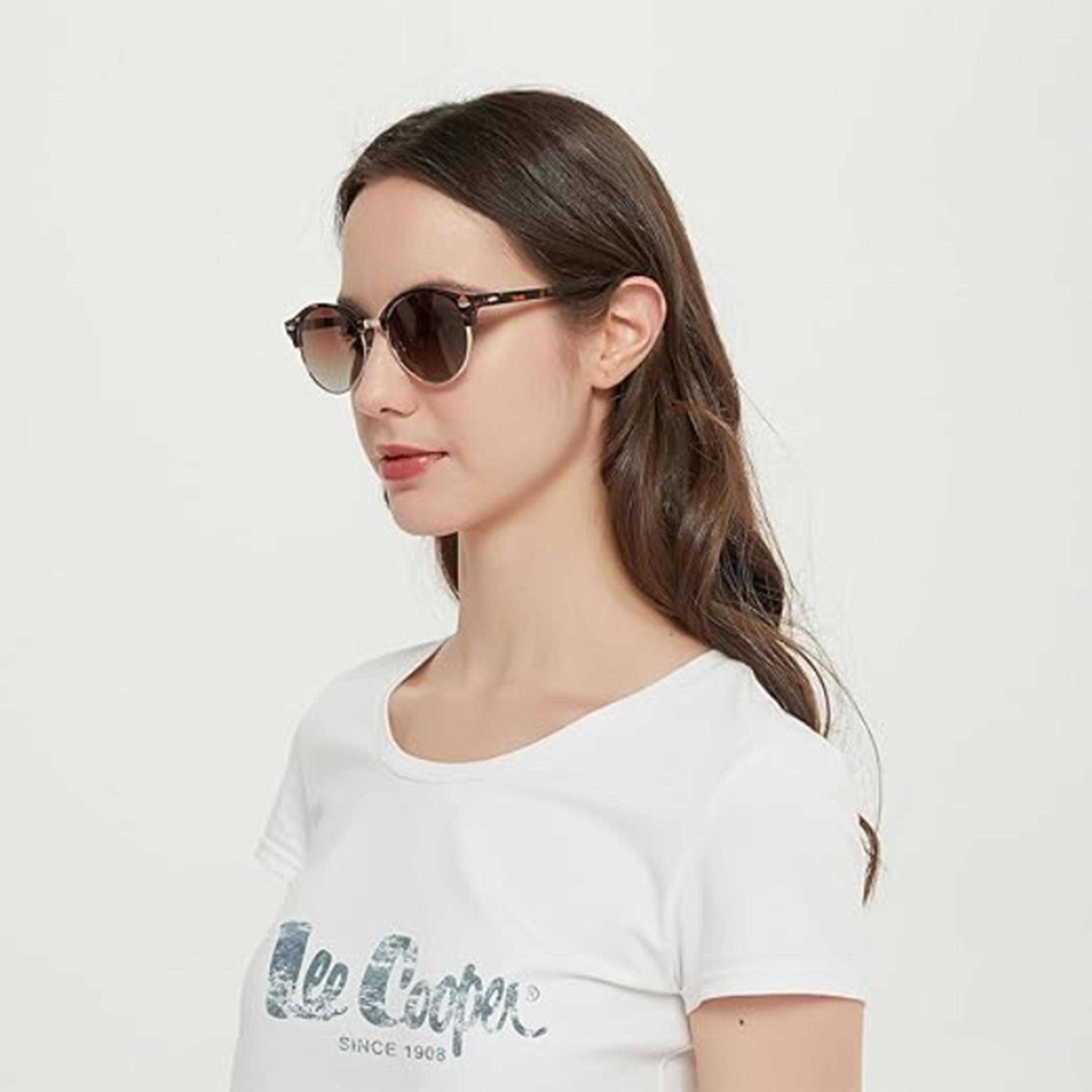 لي كوبر- نظارة شمسية مستقطبة 51 مم بنية مستديرة وبيضاوية - LC1012C03-women-sunglasses-image-5