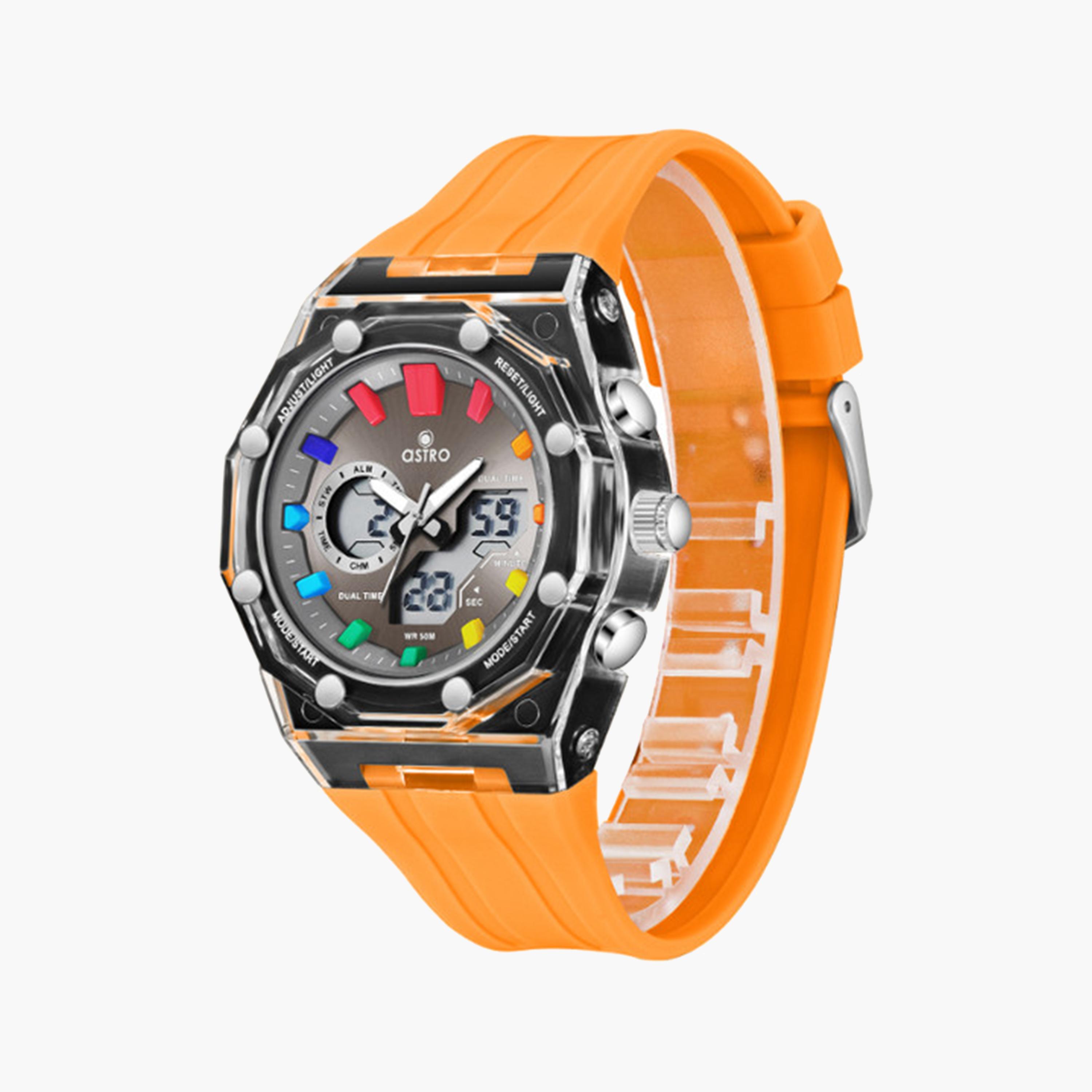Astro Kids 44 MM Orange Analog-Digital Silicone Strap Watch | A24801-PPOX-girls-accessories-watches-image-3