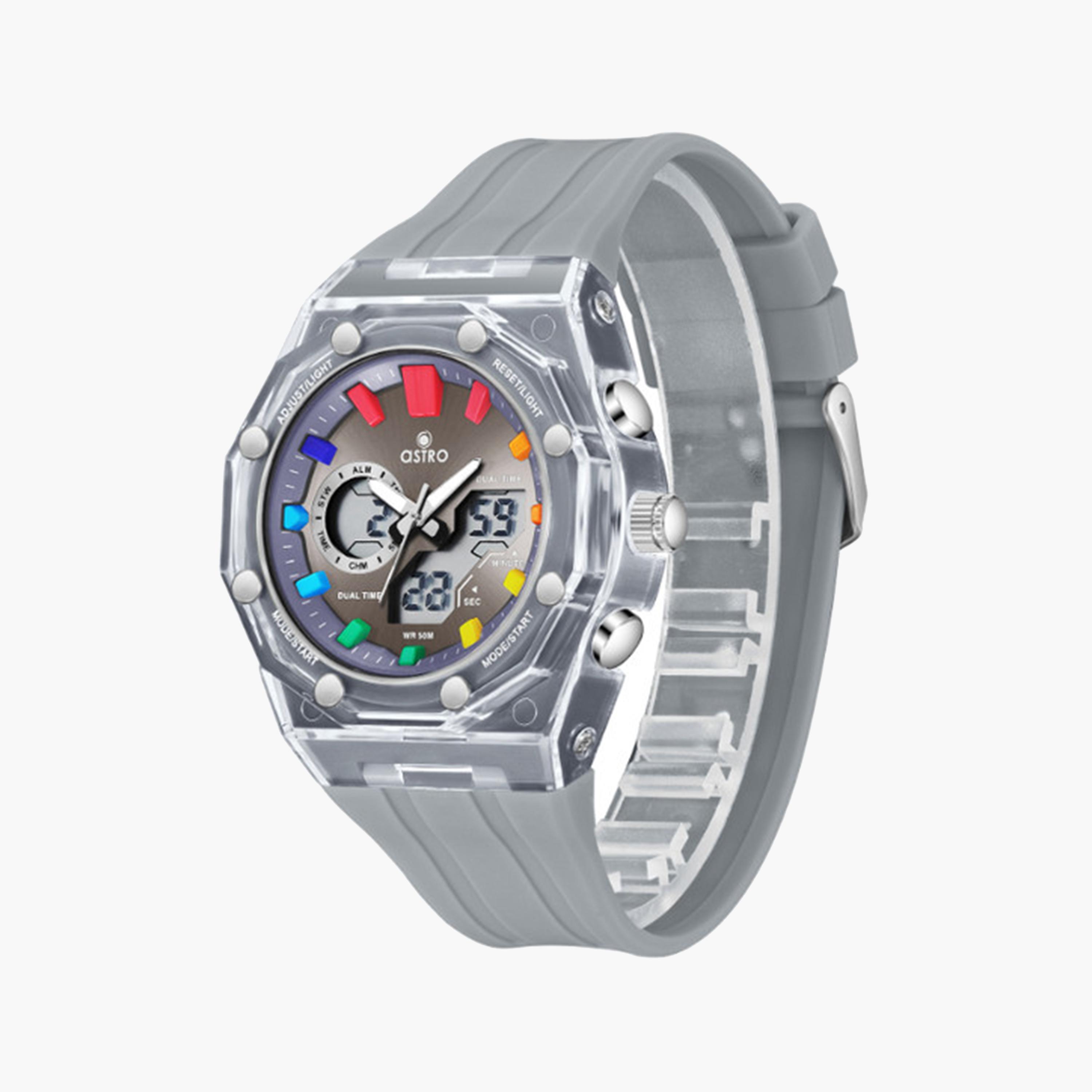 Astro Kids 44 MM Grey Analog-Digital Silicone Strap Watch | A24801-PPXX-girls-accessories-watches-image-3