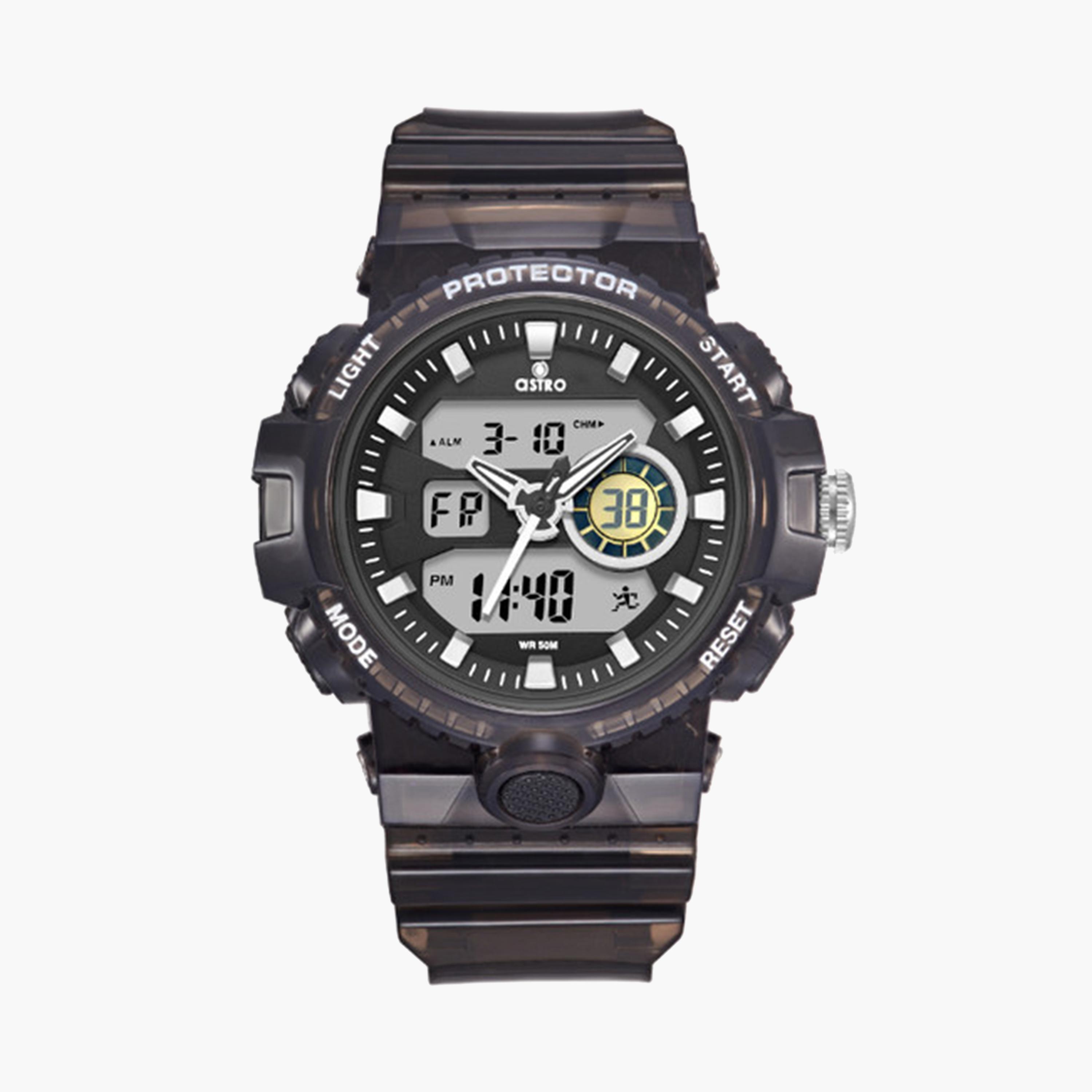 أسترو- ساعة أطفال تناظري-رقمي 47 ملم سوداء بحزام سيليكون | A24802-PPBB-girls-accessories-watches-image-1