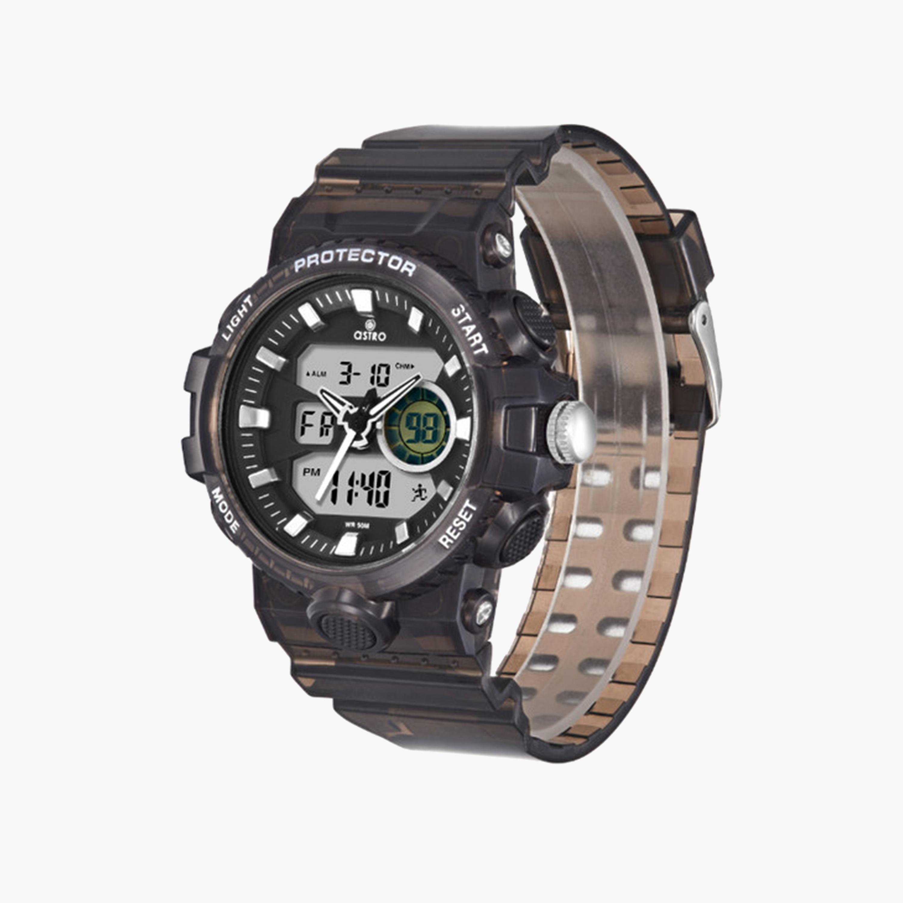 أسترو- ساعة أطفال تناظري-رقمي 47 ملم سوداء بحزام سيليكون | A24802-PPBB-girls-accessories-watches-image-3