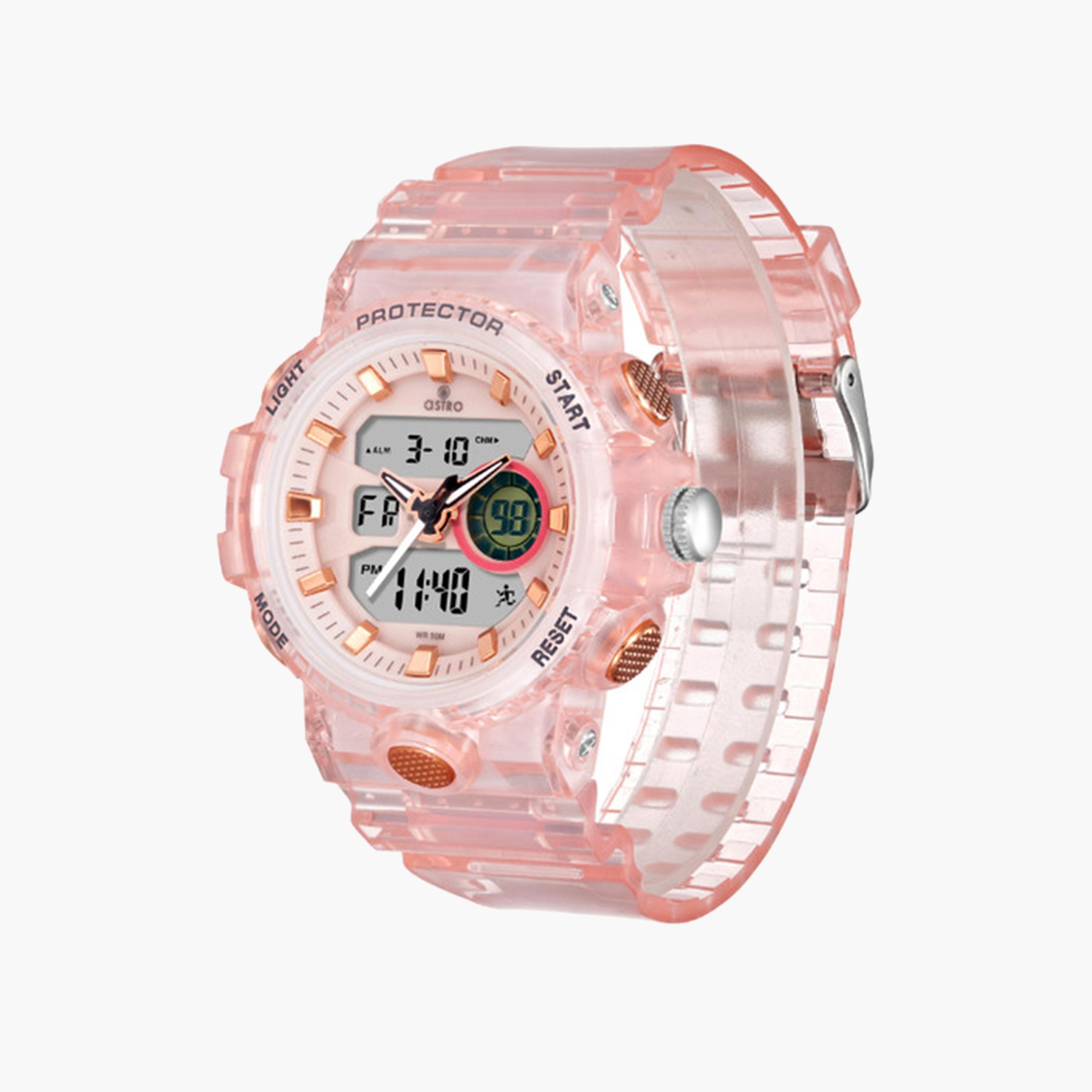 ساعة أسترو للبنات 47 ملم وردية بحزام سيليكون | A24802-PPFF-girls-accessories-watches-image-3