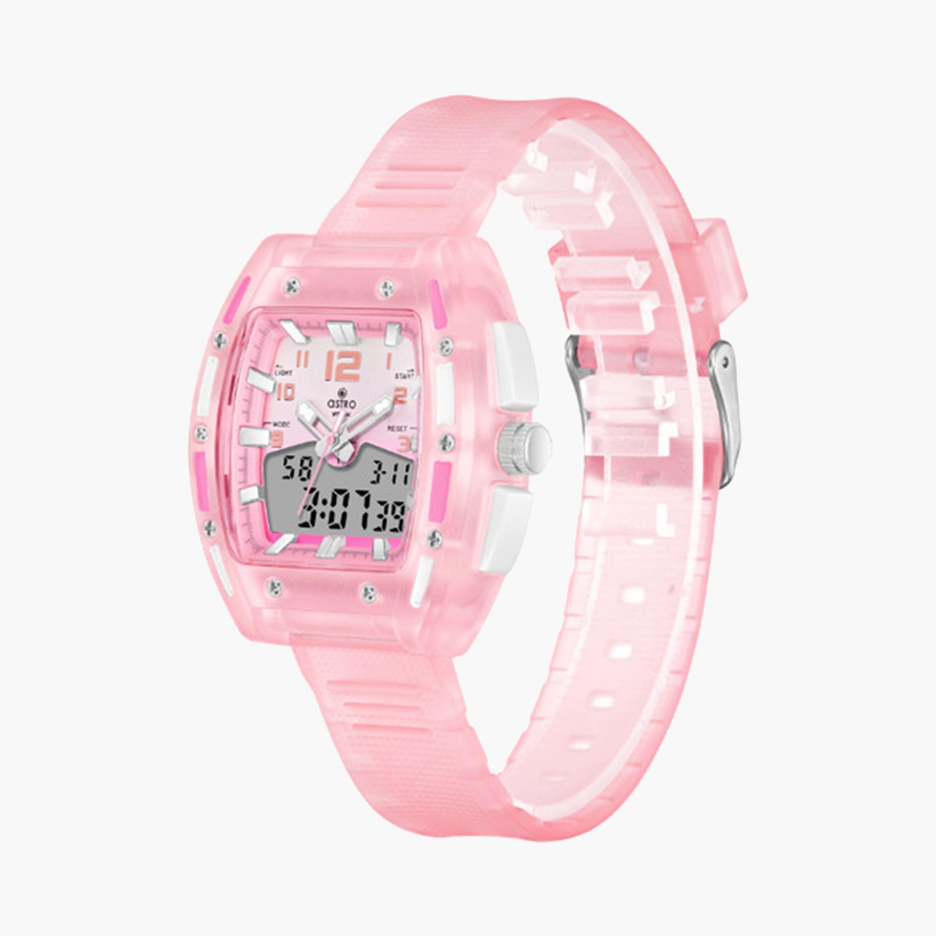 Astro Girls 43 MM Pink Analog-Digital Silicone Strap Watch | A24803-PPPP-girls-accessories-watches-image-3