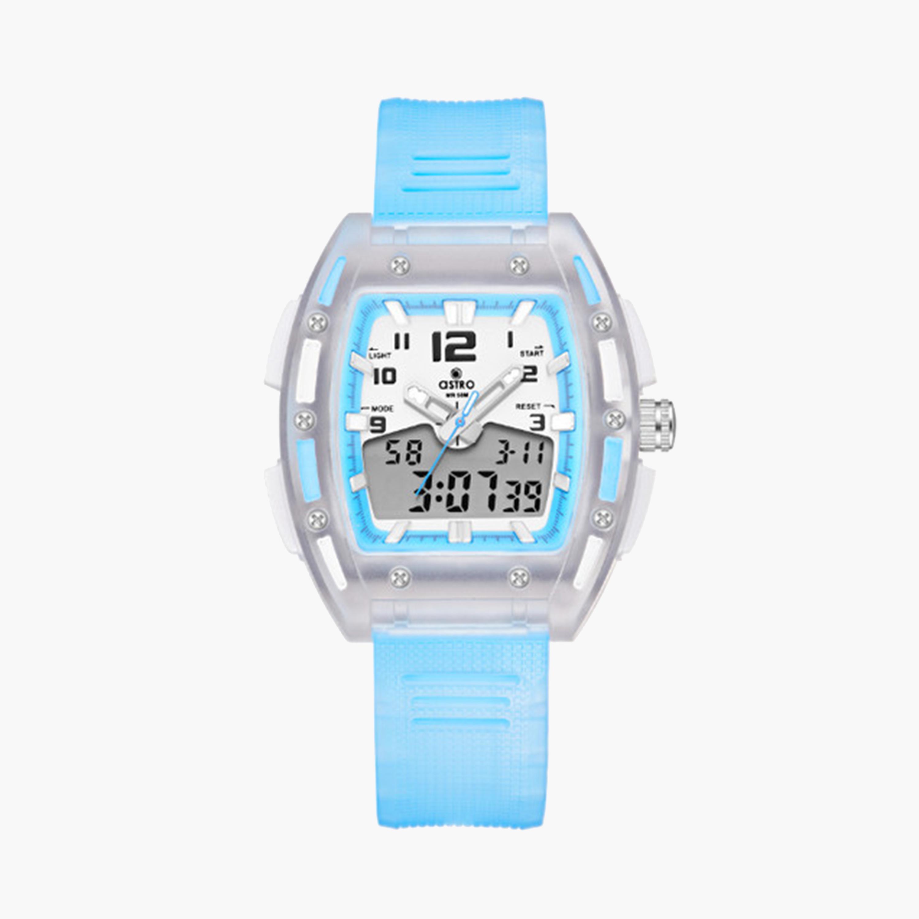 Astro Kids 43 MM Blue Analog-Digital Silicone Strap Watch | A24803-PPLW-girls-accessories-watches-image-1