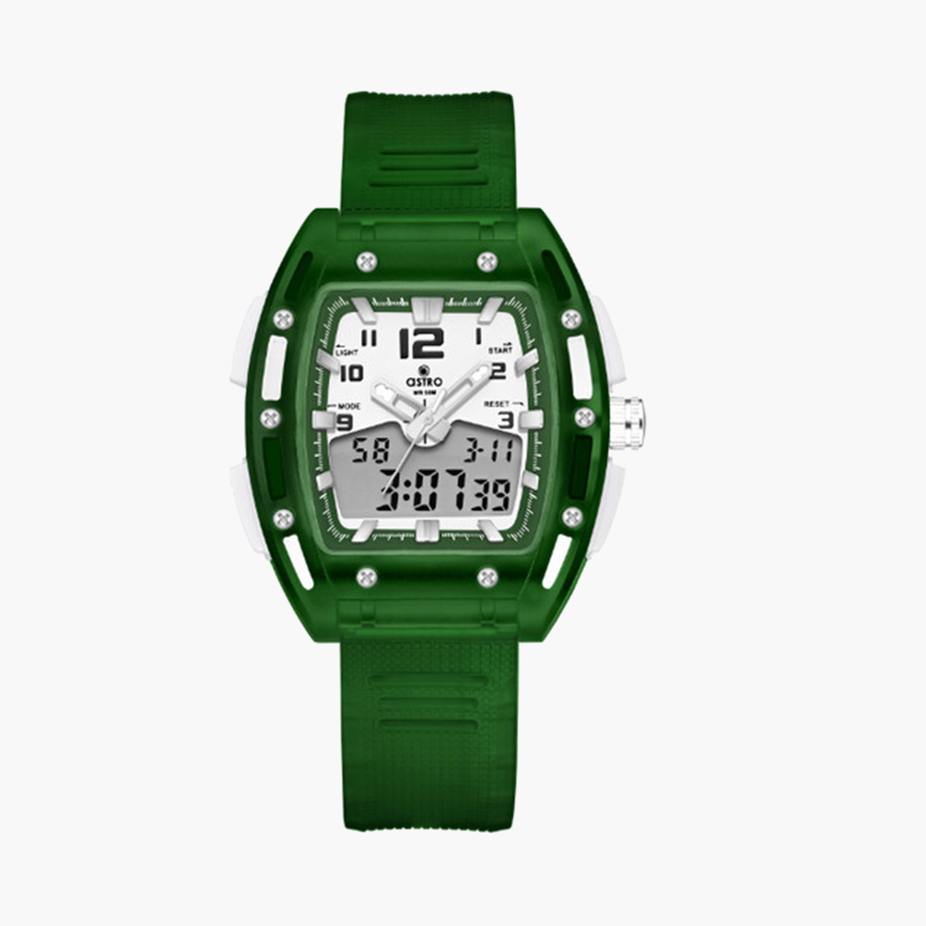 Astro Kids 43 MM Green Analog-Digital Silicone Strap Watch | A24803-PPGG-girls-accessories-watches-image-1
