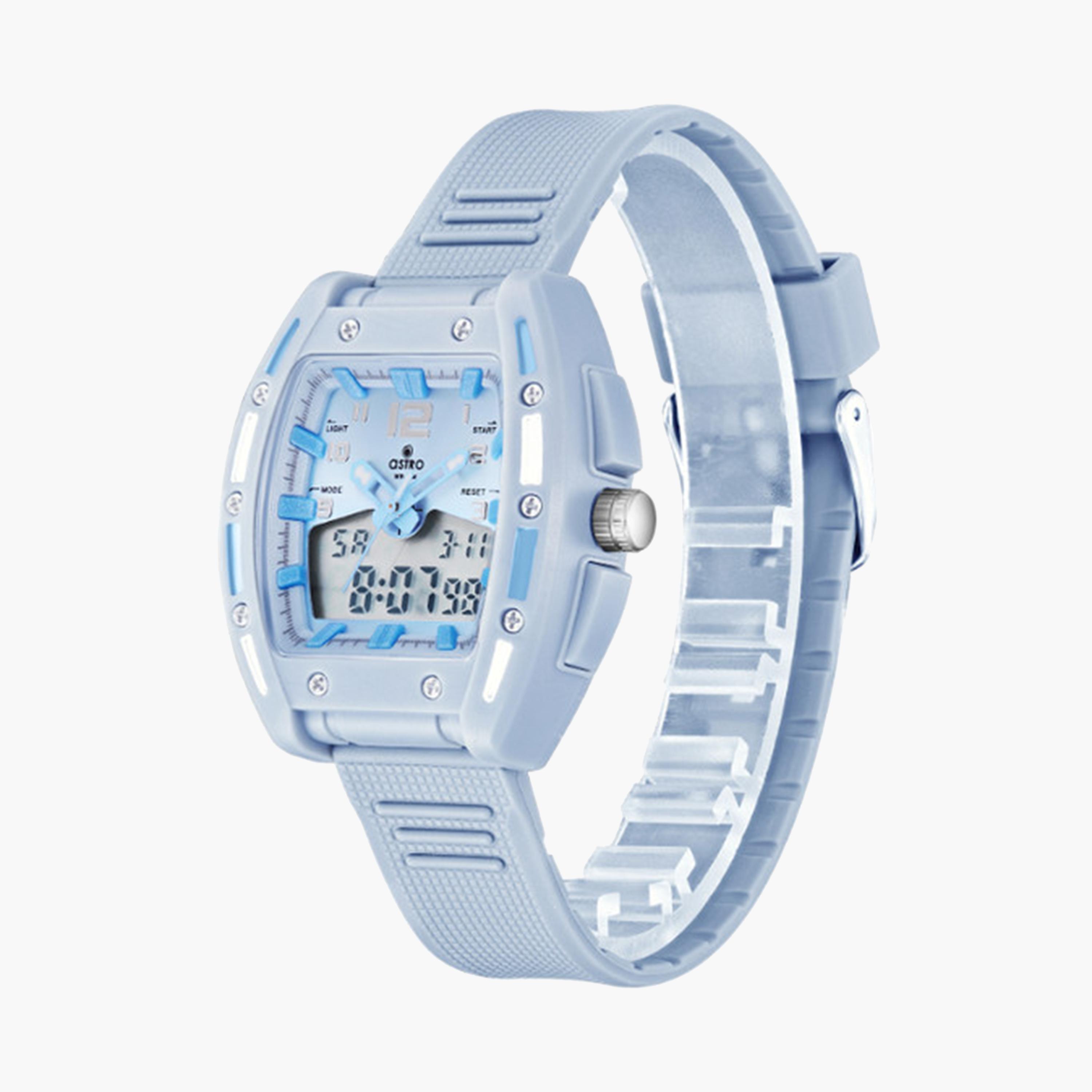 أسترو- ساعة أطفال تناظري-رقمي 43 ملم زرقاء بحزام سيليكون | A24804-PPLL-girls-accessories-watches-image-3