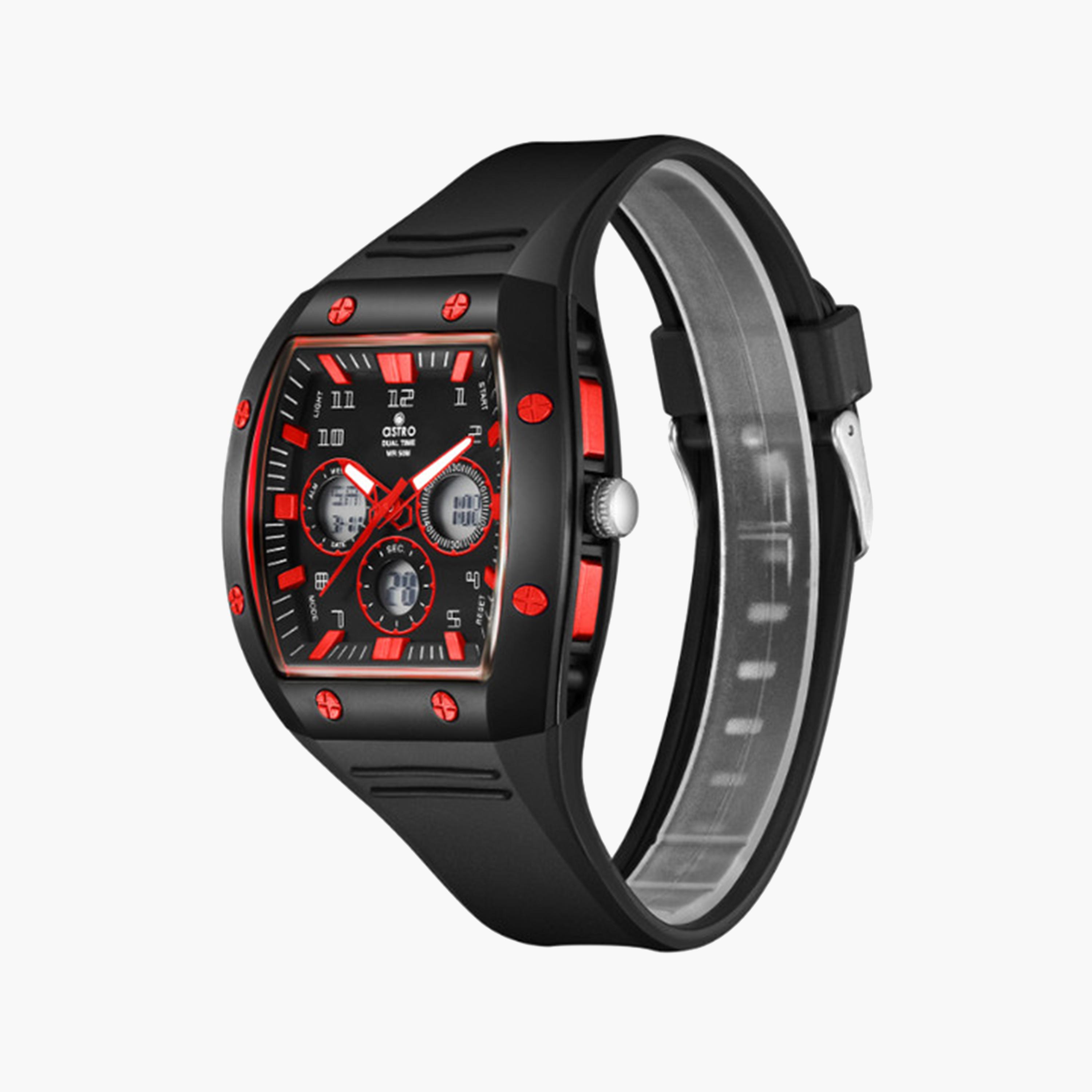 أسترو- ساعة أطفال تناظري-رقمي 47 ملم سوداء بحزام سيليكون | A24806-PPBBR-girls-accessories-watches-image-3