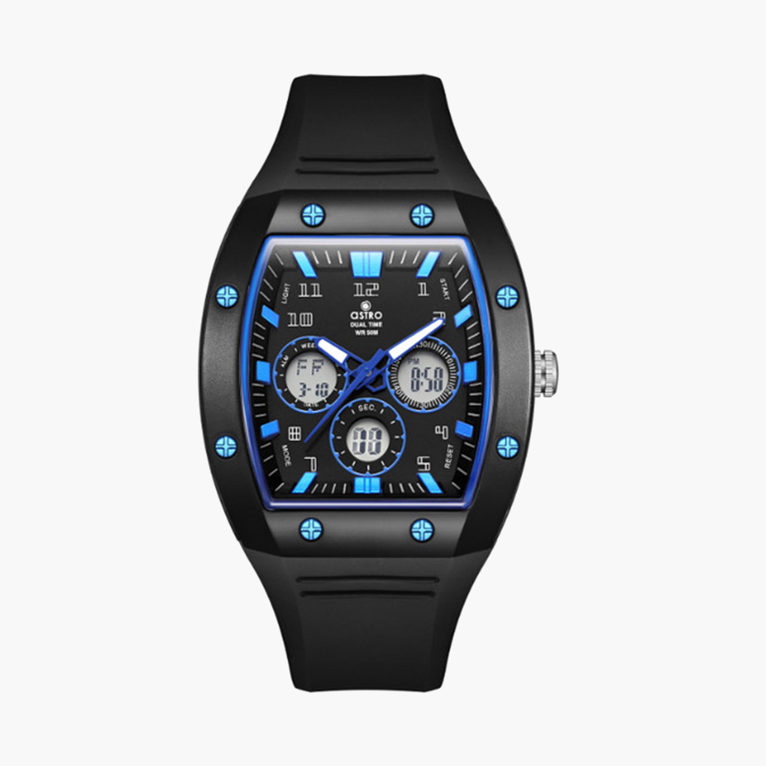 Astro Kids 47 MM Black Analog-Digital Silicone Strap Watch | A24806-PPBBN-girls-accessories-watches-image-1