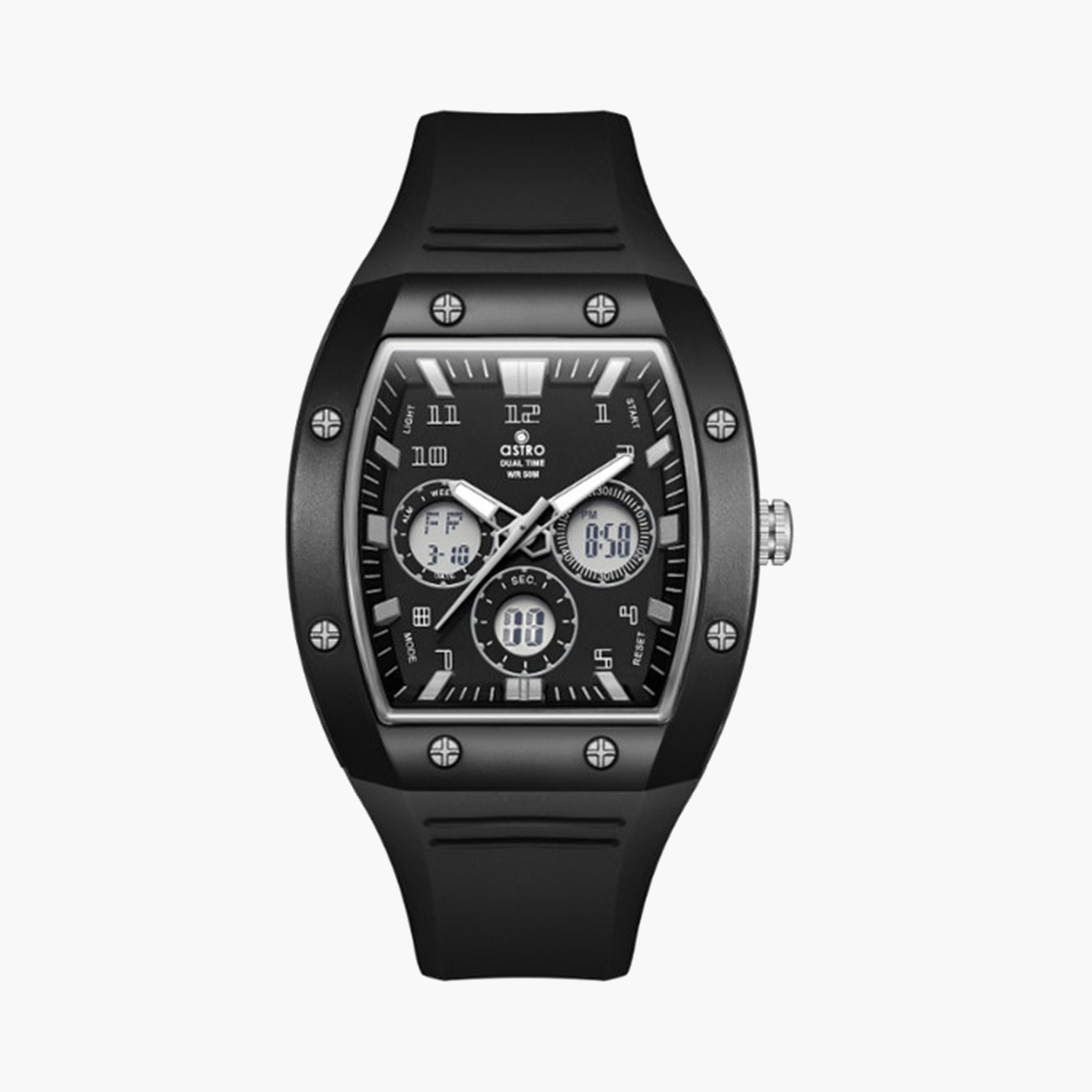 Astro Kids 47 MM Black Analog-Digital Silicone Strap Watch | A24806-PPBB-girls-accessories-watches-image-1