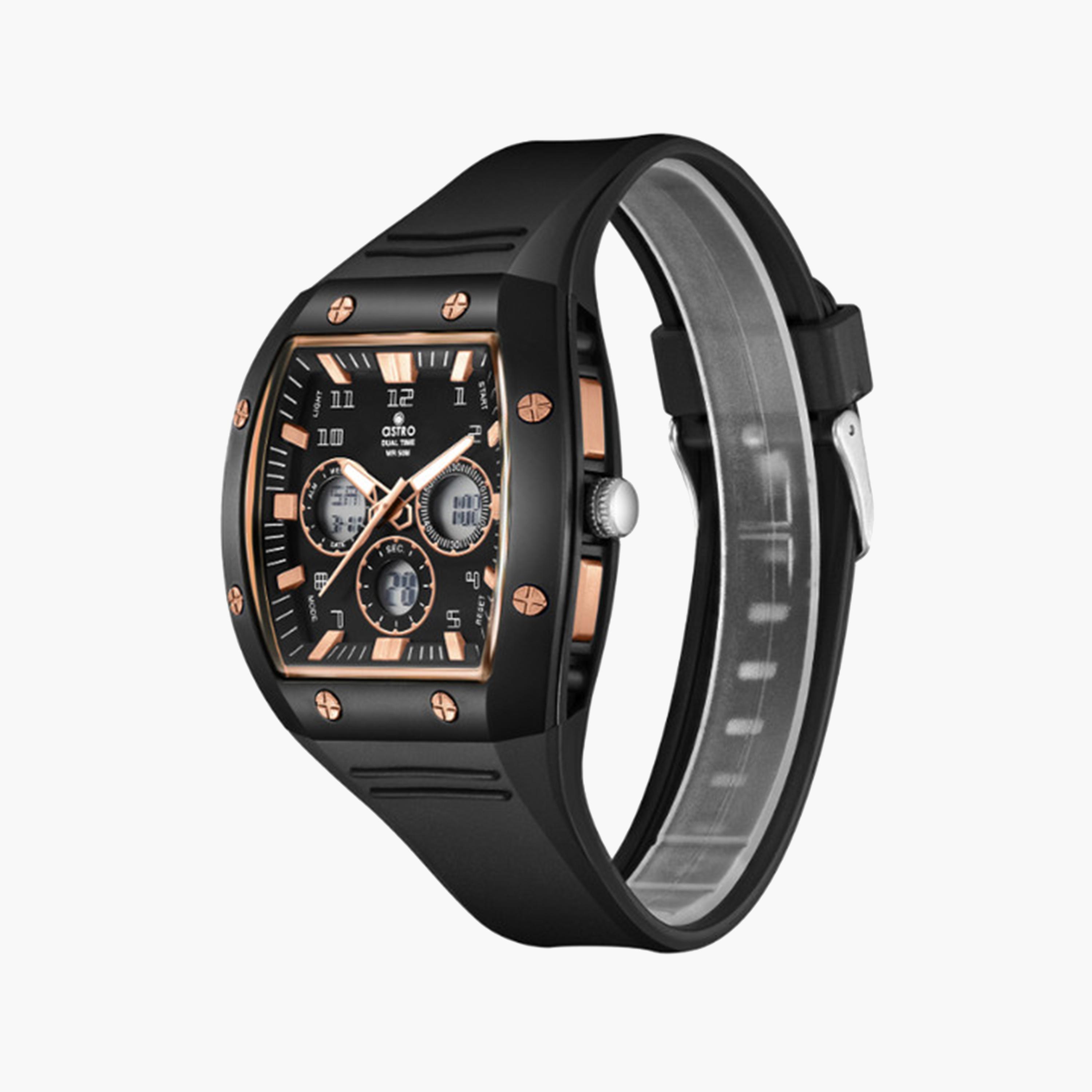 أسترو- ساعة أطفال تناظري-رقمي 47 ملم سوداء بحزام سيليكون | A24806-PPBBK-girls-accessories-watches-image-3