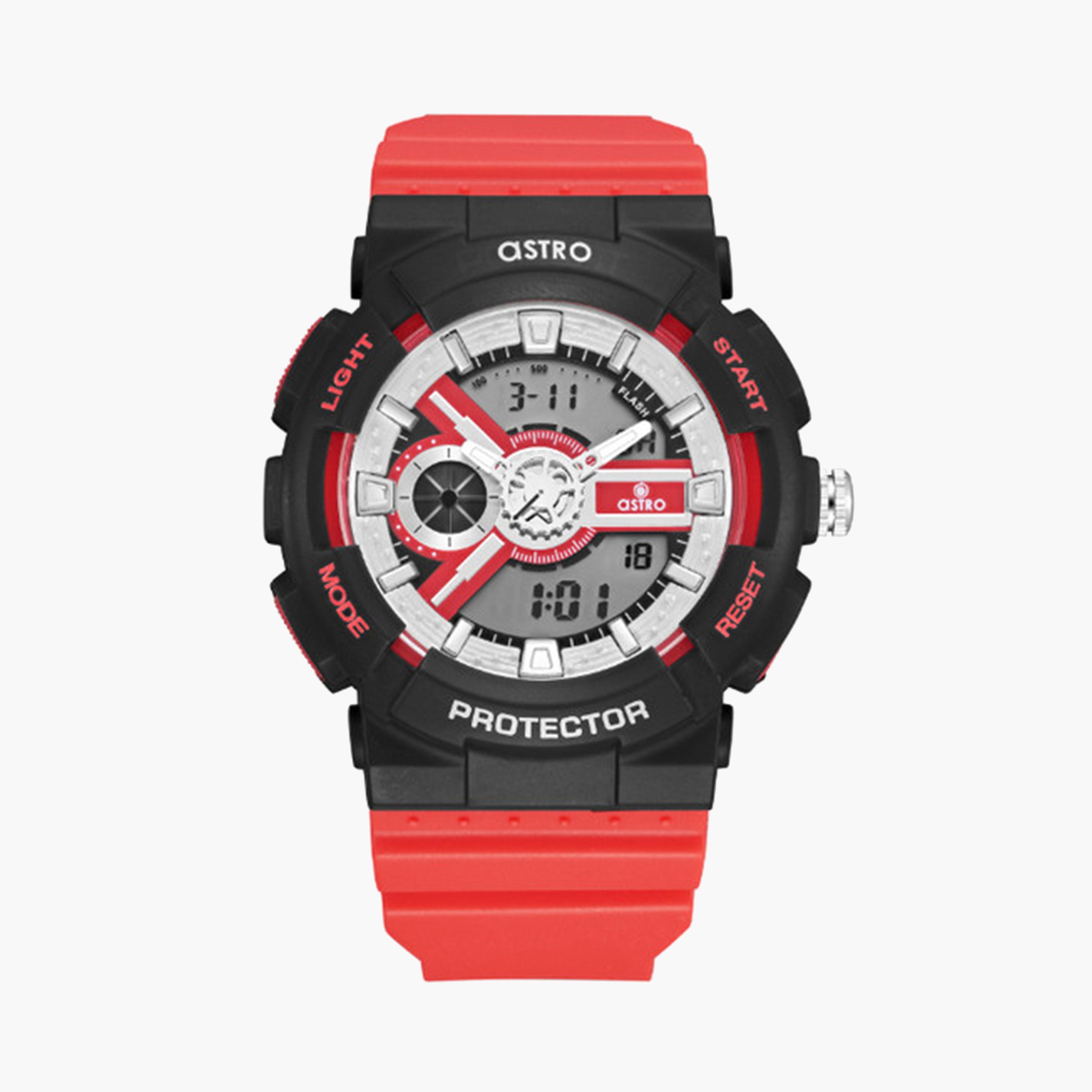 Astro Kids 48 MM Red Analog-Digital Silicone Strap Watch | A24807-PPRB-girls-accessories-watches-image-1