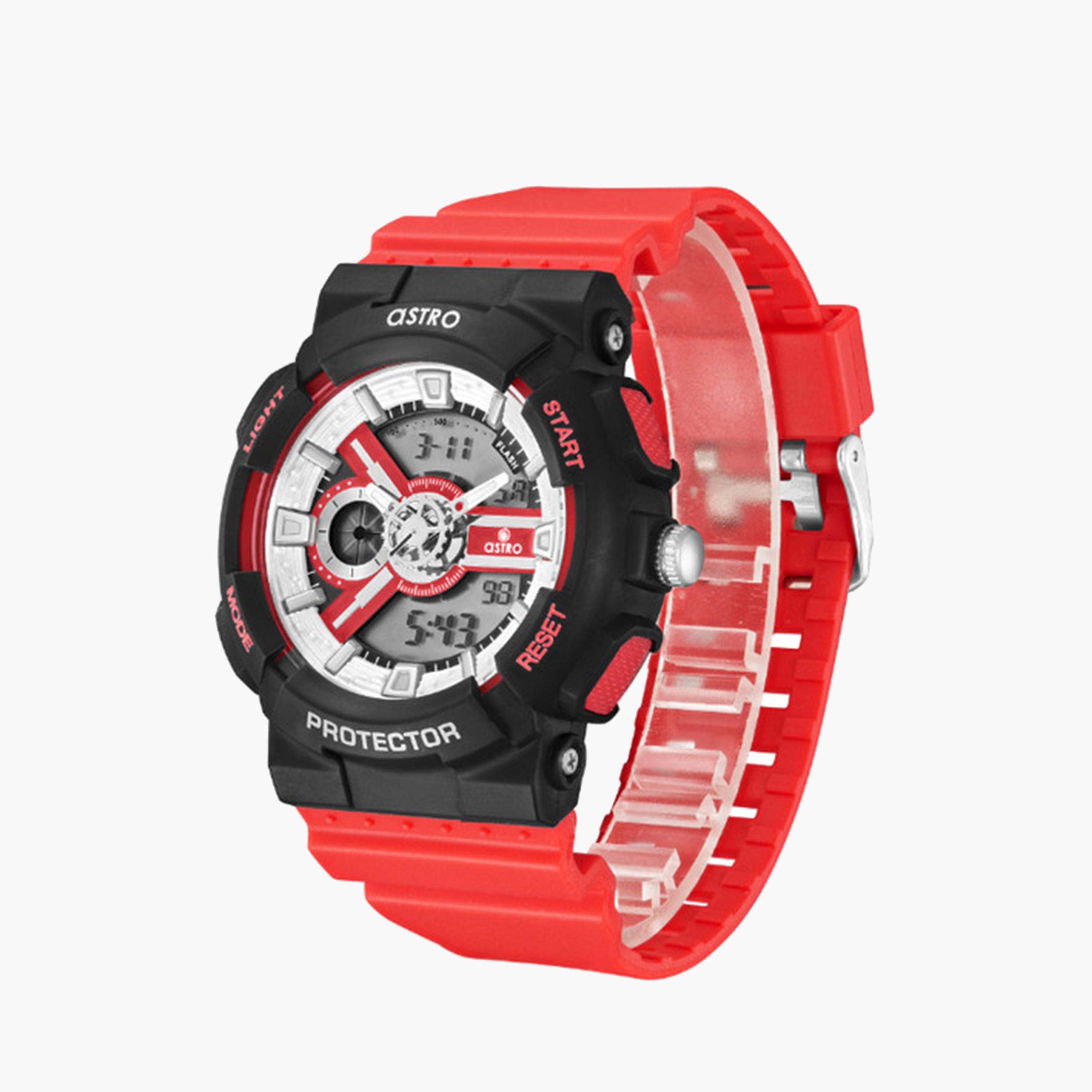 Astro Kids 48 MM Red Analog-Digital Silicone Strap Watch | A24807-PPRB-girls-accessories-watches-image-3