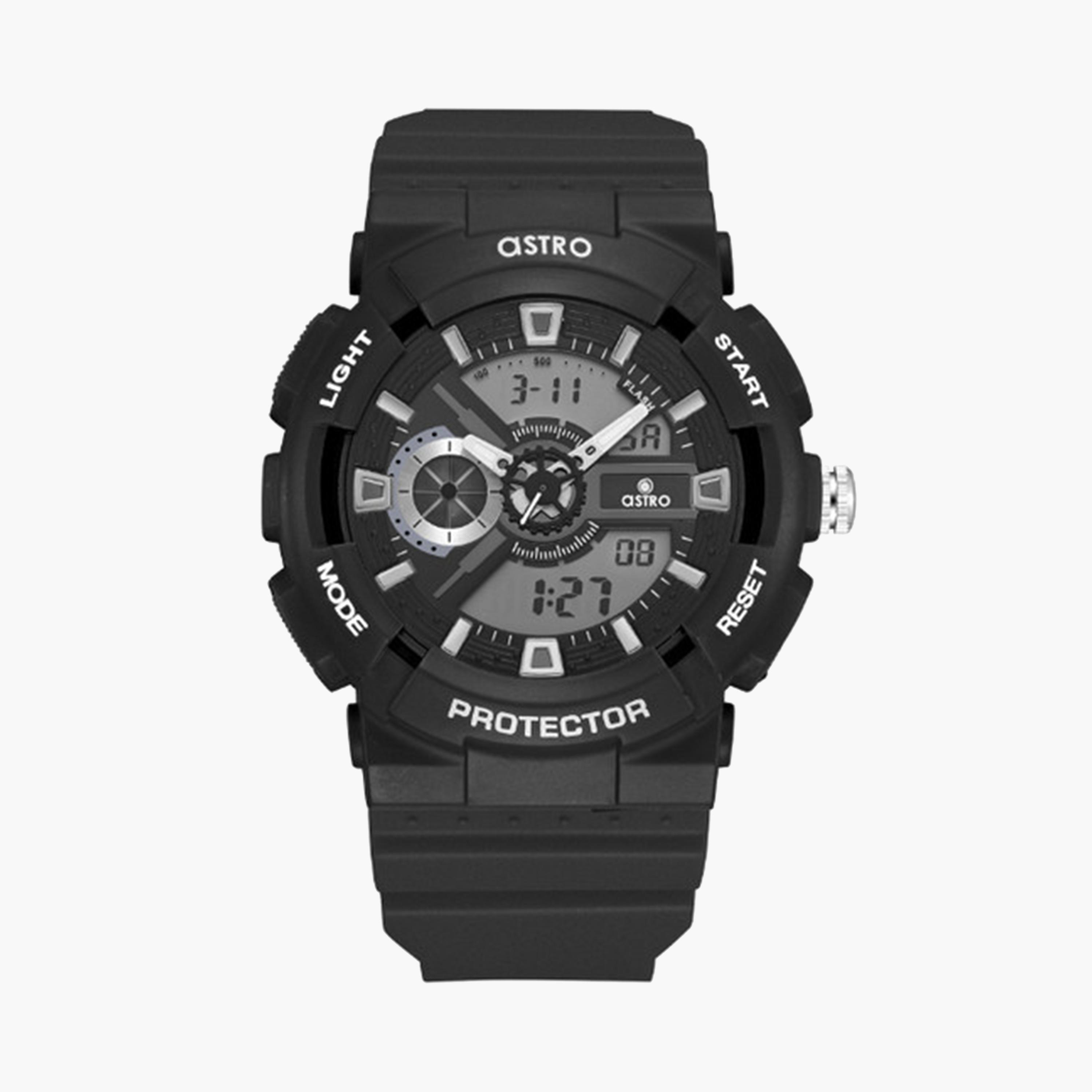 Astro Kids 48 MM Black Analog-Digital Silicone Strap Watch | A24807-PPBB-girls-accessories-watches-image-1