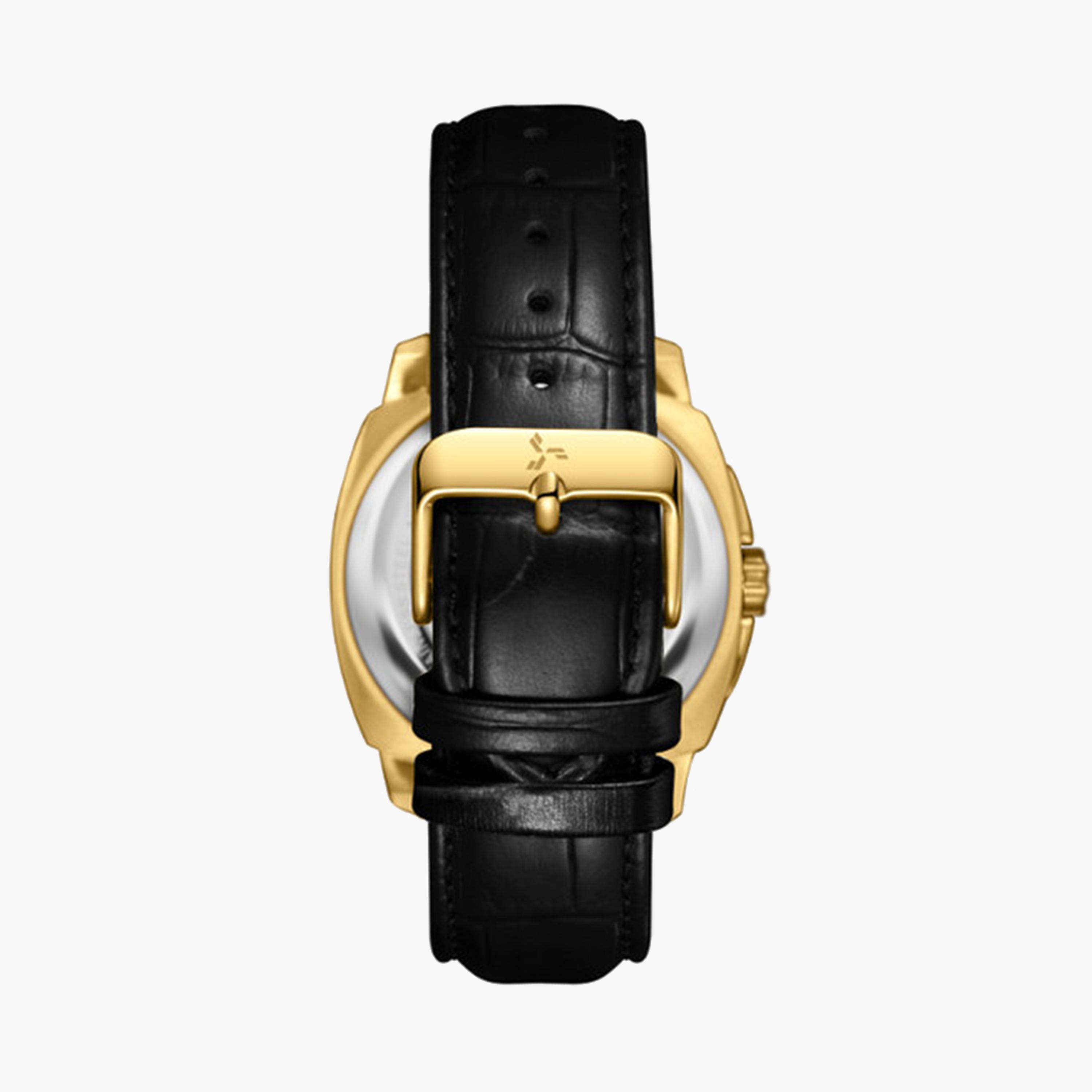 Tornado Men's 42 MM Black Automatic Leather Strap Watch | T7316-GLBB-men-watchesandjewellery-watches-image-3