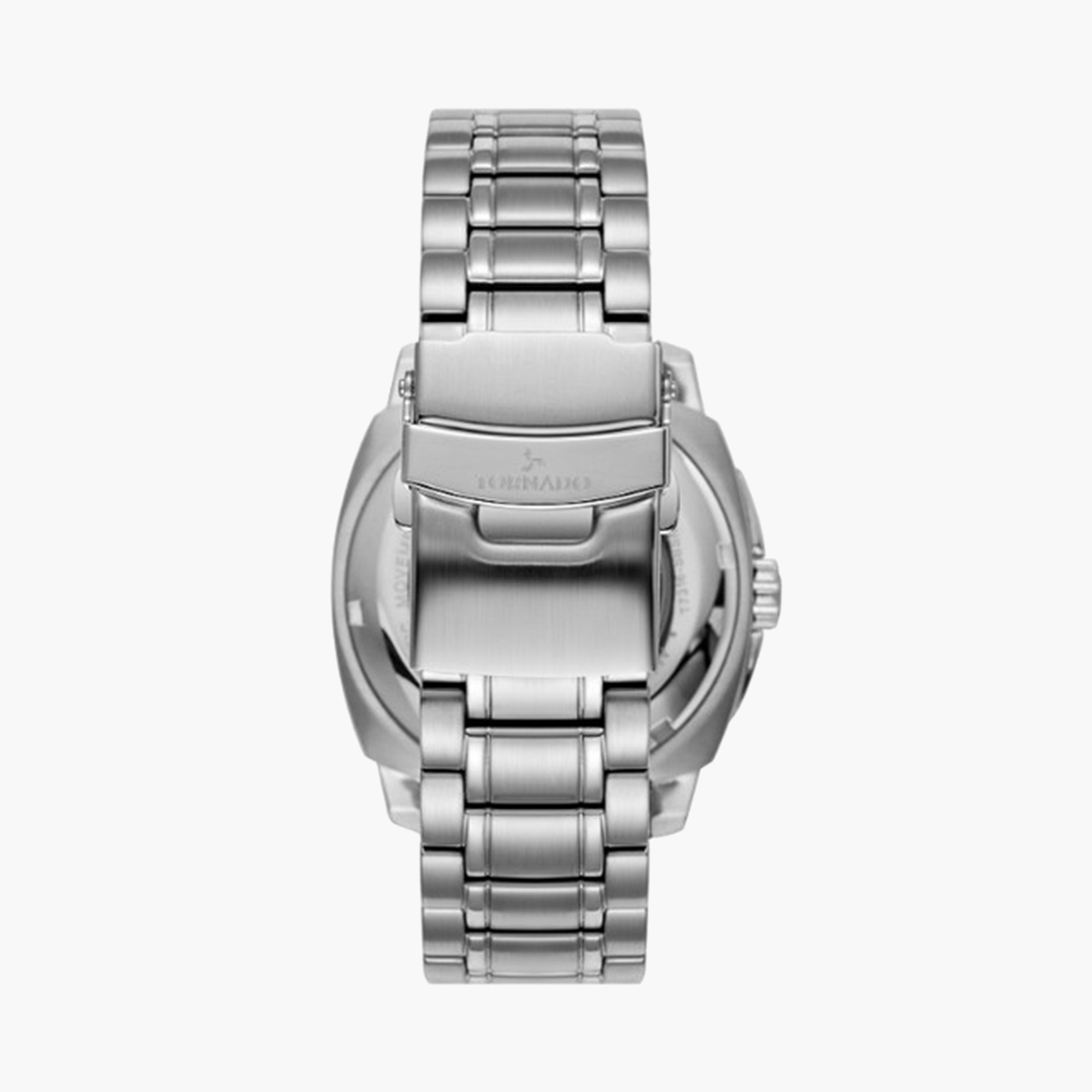 Tornado Men's 42 MM Silver Automatic Stainless Steel Strap Watch | T7316-SBSNW-men-watchesandjewellery-watches-image-3