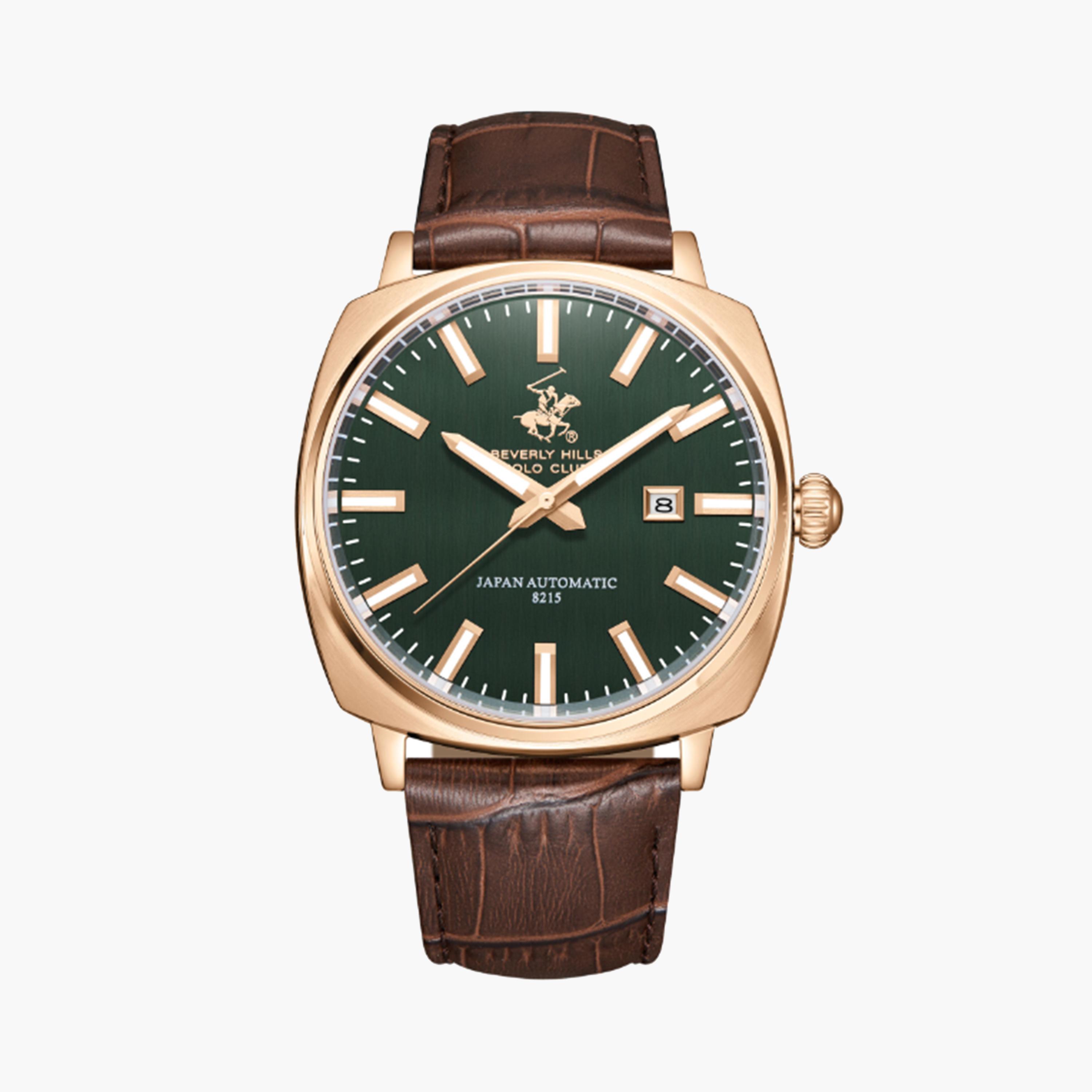 بيفرلي هيلز بولو كلوب- ساعة للرجال 44 ملم أوتوماتيكية بنية بحزام جلدي | BP3687X.472-men-watchesandjewellery-watches-image-1
