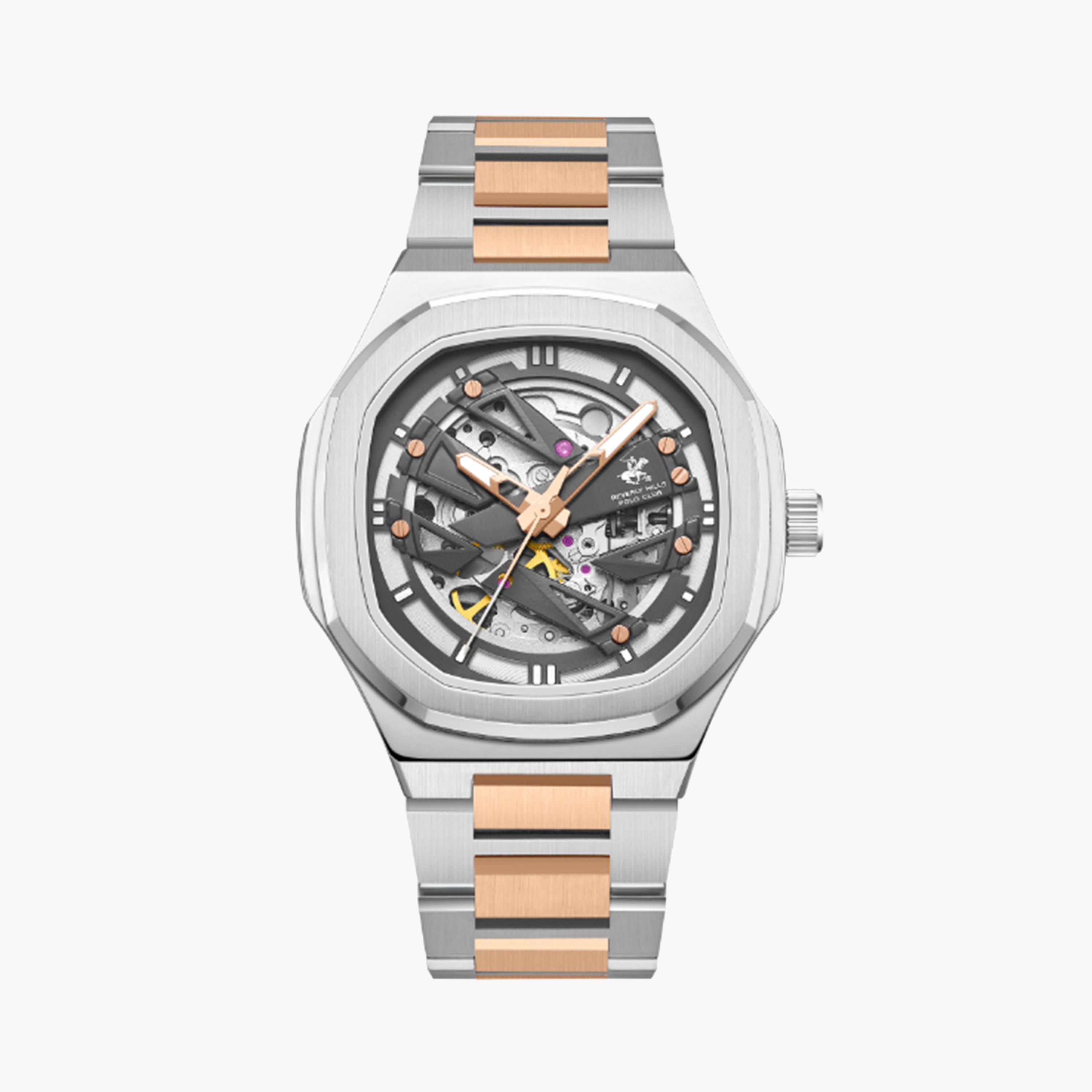 Beverly Hills Polo Club Men's 43 MM Multicolour Automatic Metal Strap Watch | BP3686X.560-men-watchesandjewellery-watches-image-1