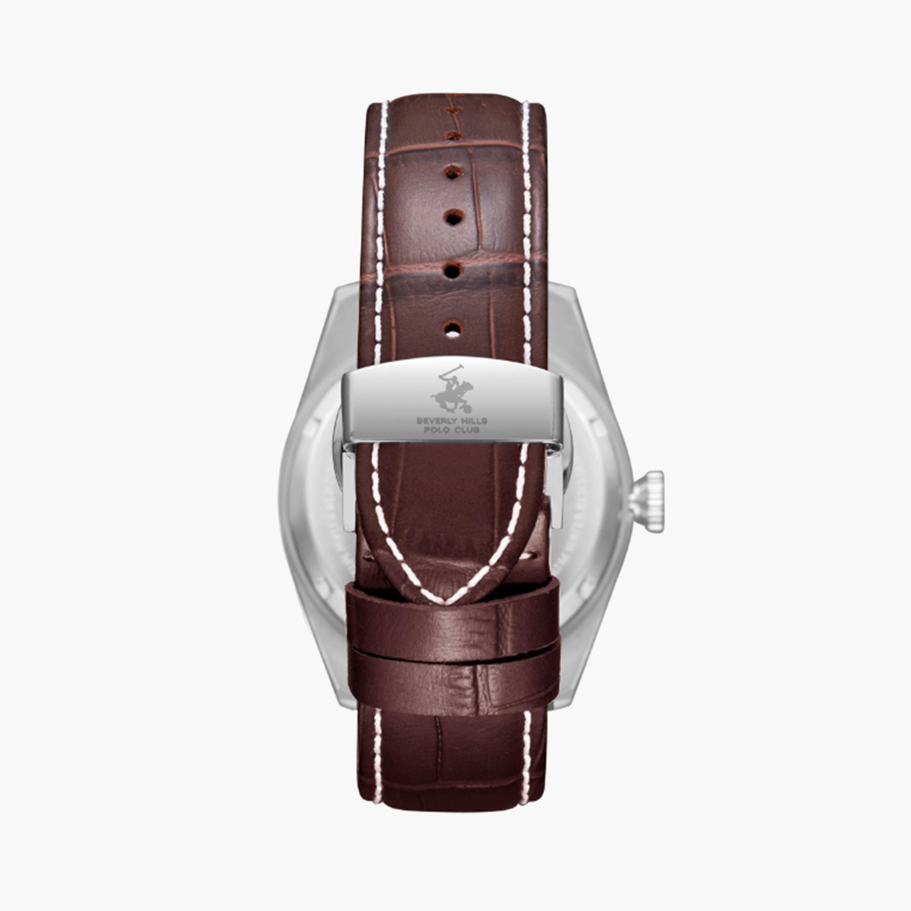 بيفرلي هيلز بولو كلوب- ساعة للرجال 44 ملم أوتوماتيكية بنية بحزام جلدي | BP3662X.374-men-watchesandjewellery-watches-image-2