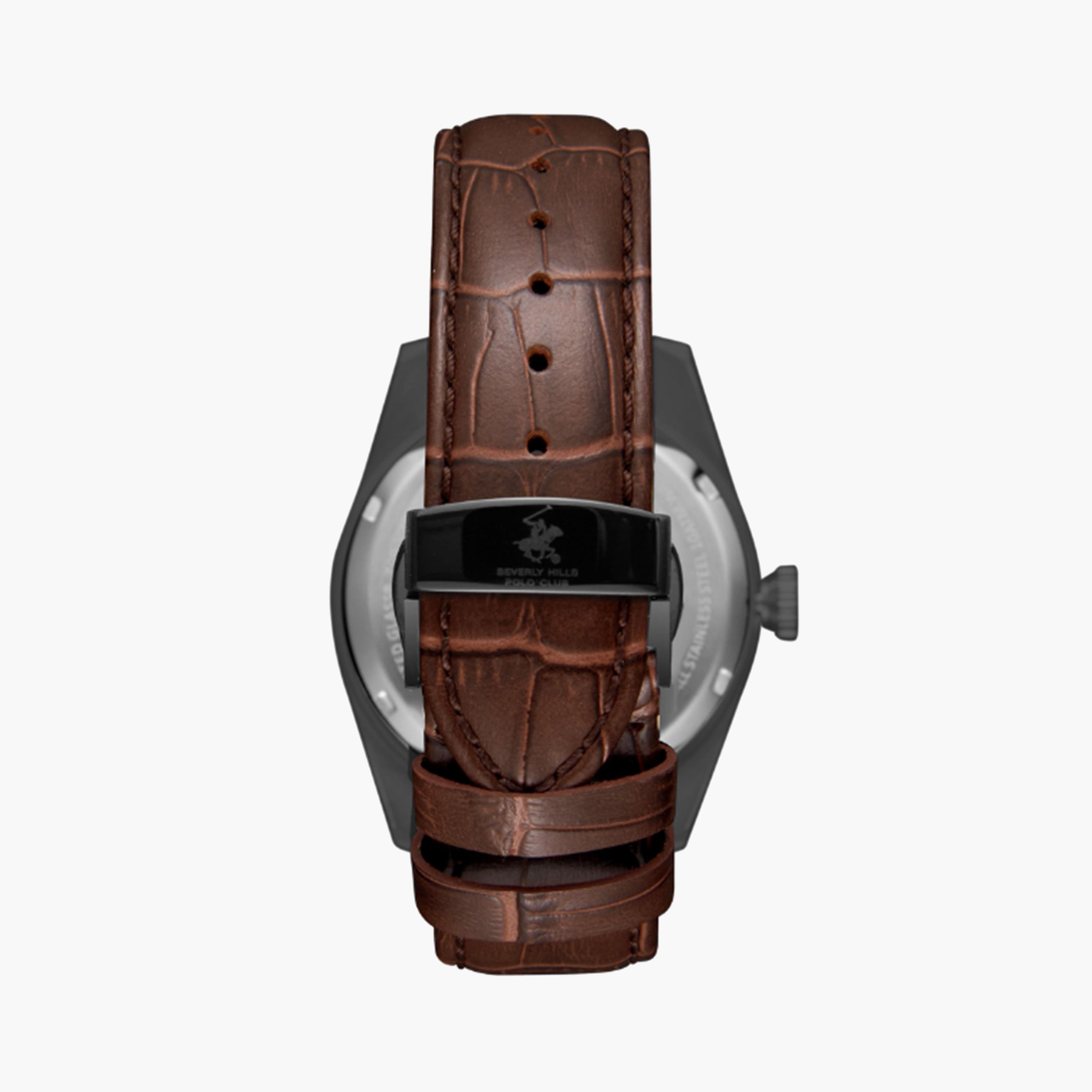 بيفرلي هيلز بولو كلوب- ساعة للرجال 44 ملم أوتوماتيكية بنية بحزام جلدي | BP3662X.652-men-watchesandjewellery-watches-image-2