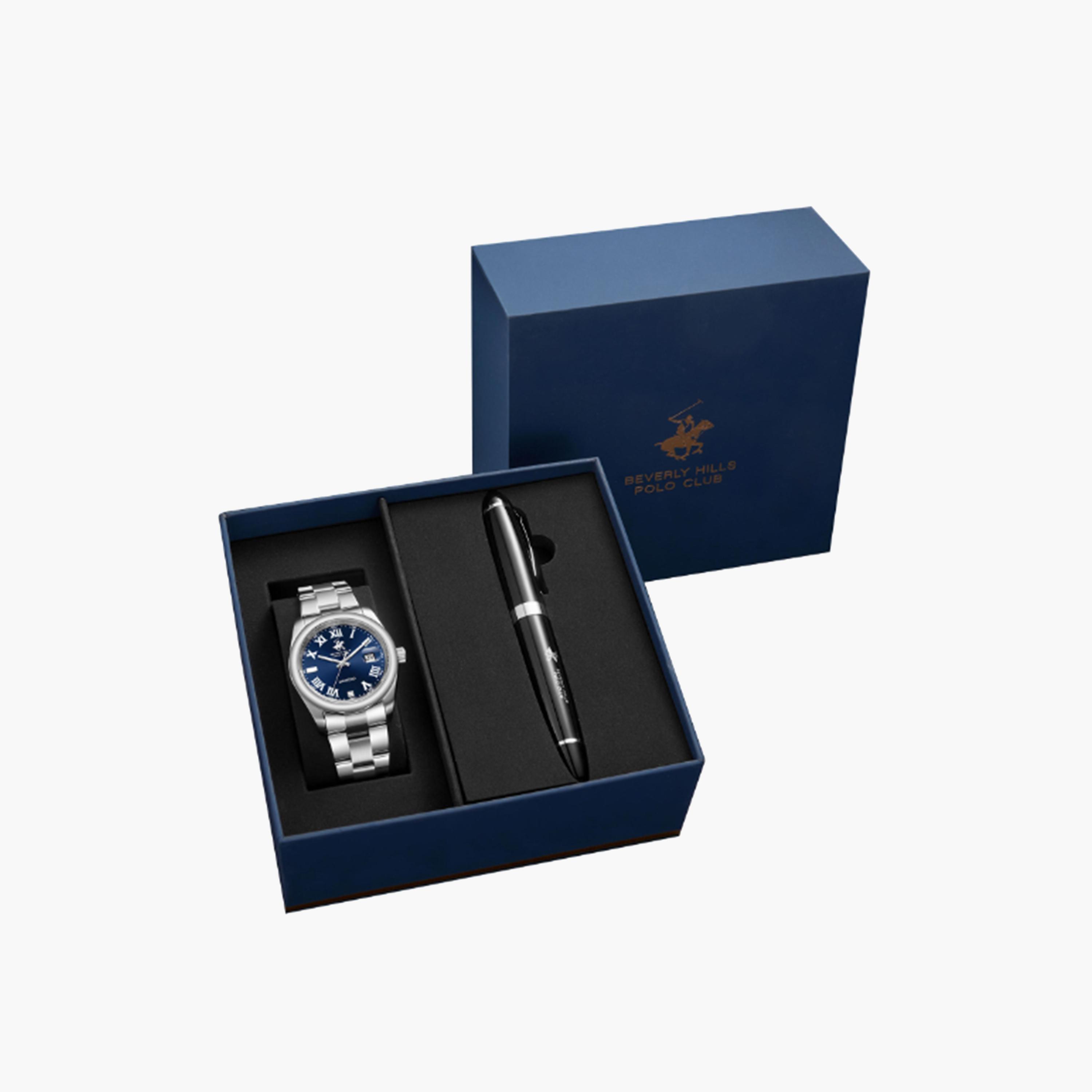 Beverly Hills Polo Club Men's 41 MM Silver Analog Metal Strap Watch | BP3664X.370-men-watchesandjewellery-watches-image-3