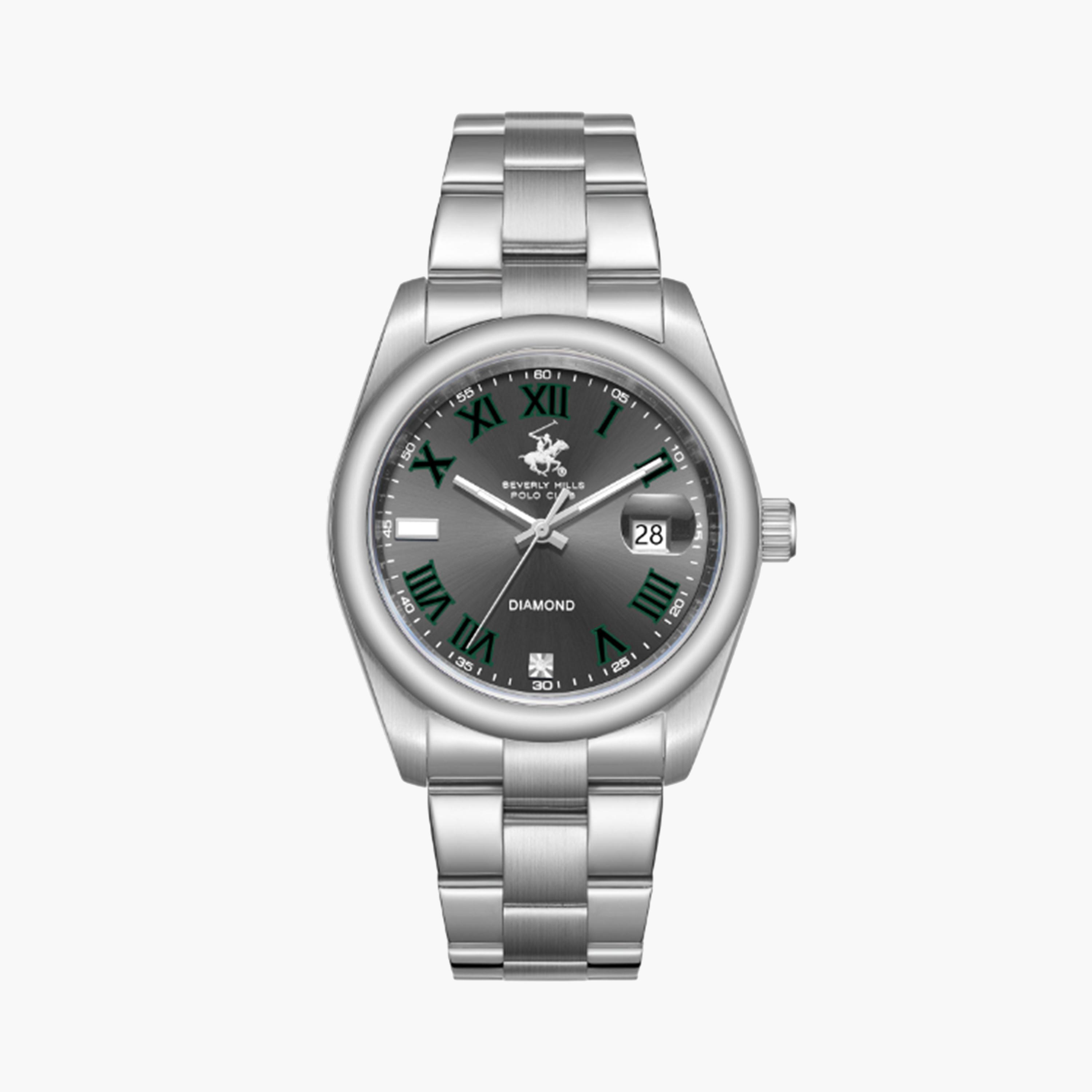 Beverly Hills Polo Club Men's 41 MM Silver Analog Metal Strap Watch | BP3664X.360-men-watchesandjewellery-watches-image-1