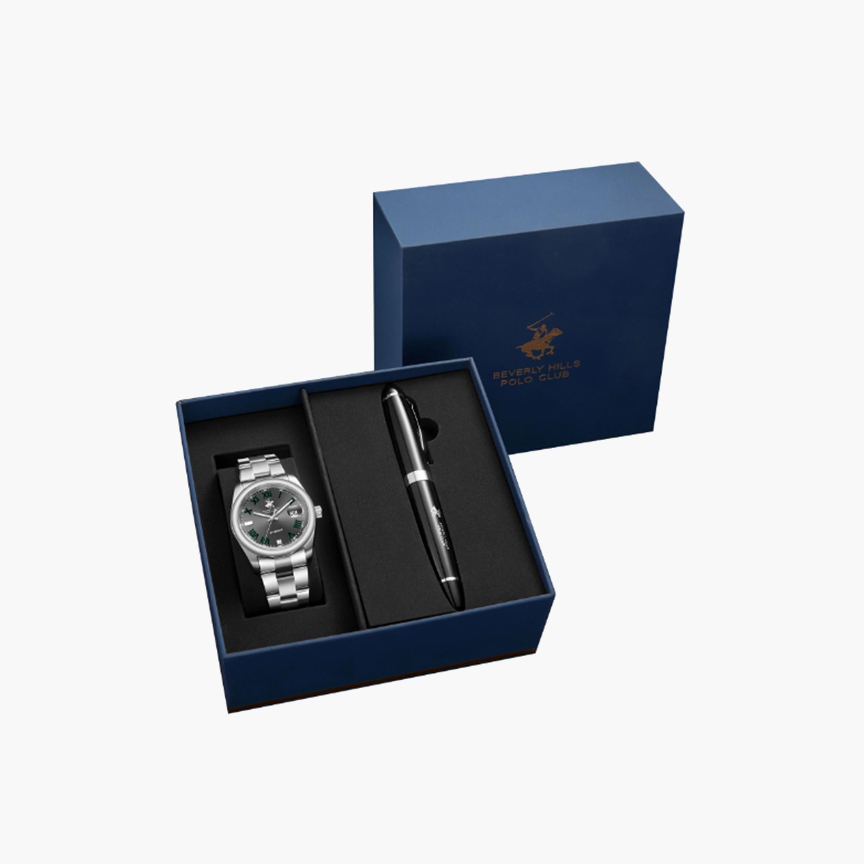 بيفرلي هيلز بولو كلوب- ساعة للرجال 41 ملم تناظرية فضية بحزام معدني | BP3664X.360-men-watchesandjewellery-watches-image-5