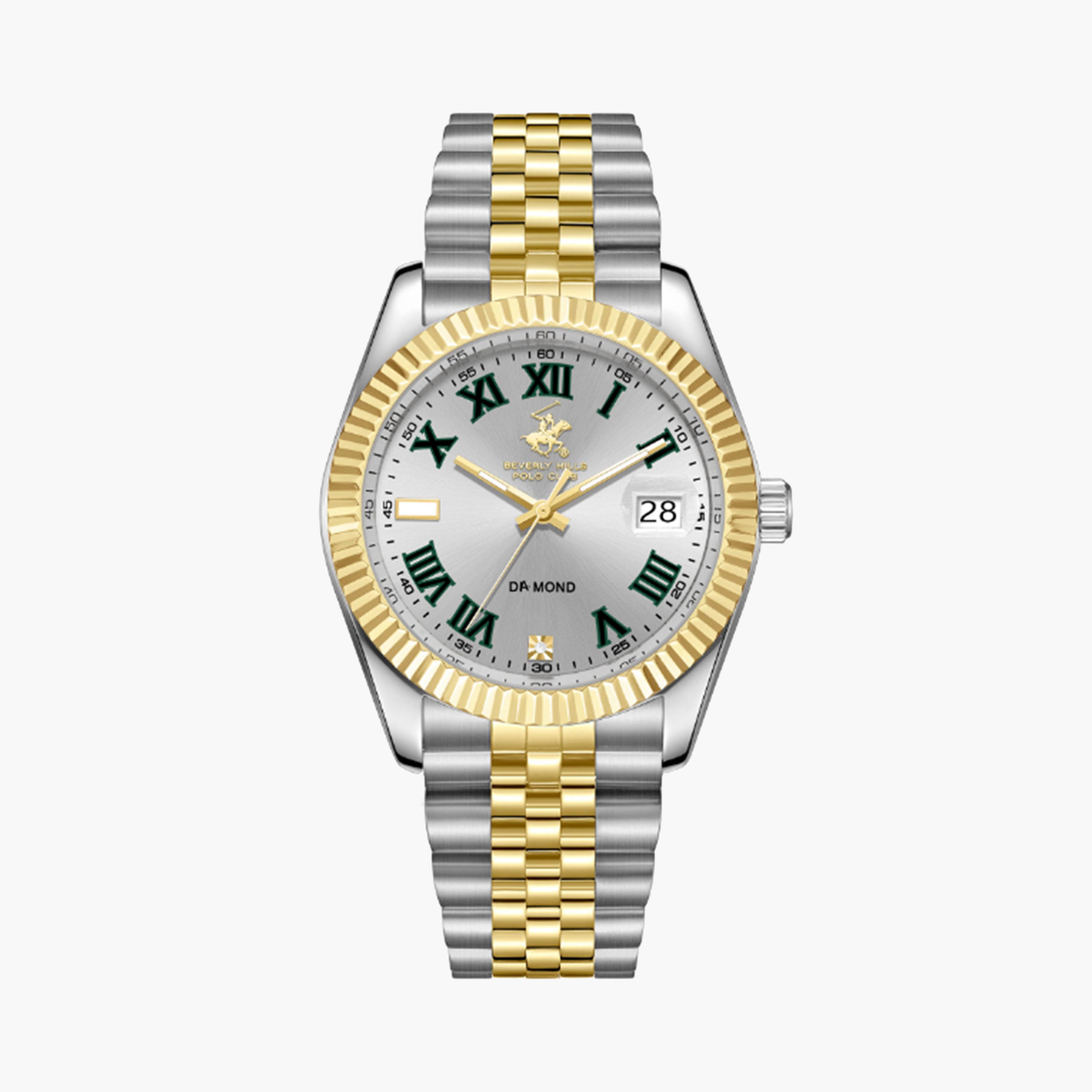 Beverly Hills Polo Club Men's 41 MM Multicolour Analog Metal Strap Watch | BP3665X.430-men-watchesandjewellery-watches-image-1