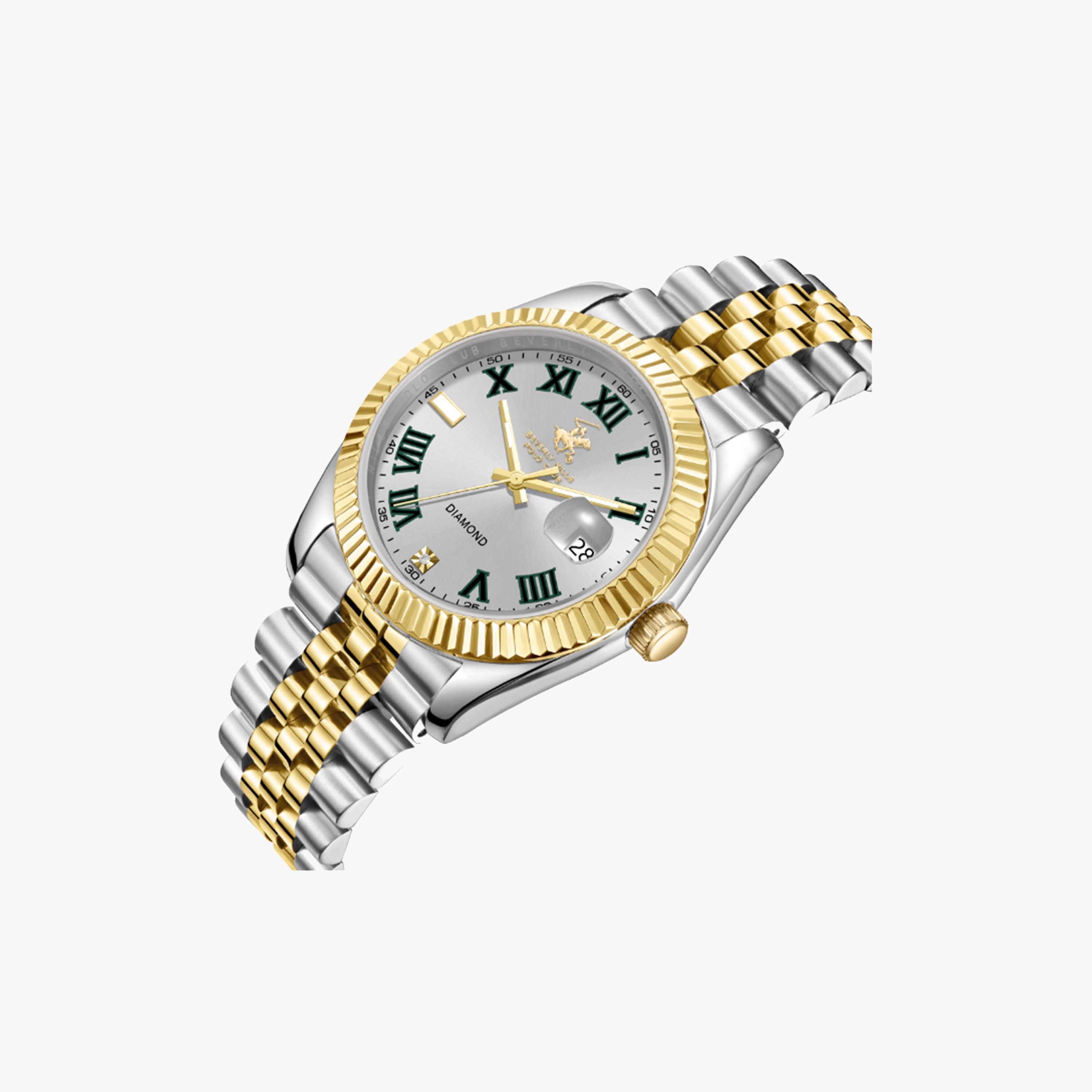 Beverly Hills Polo Club Men's 41 MM Multicolour Analog Metal Strap Watch | BP3665X.430-men-watchesandjewellery-watches-image-4