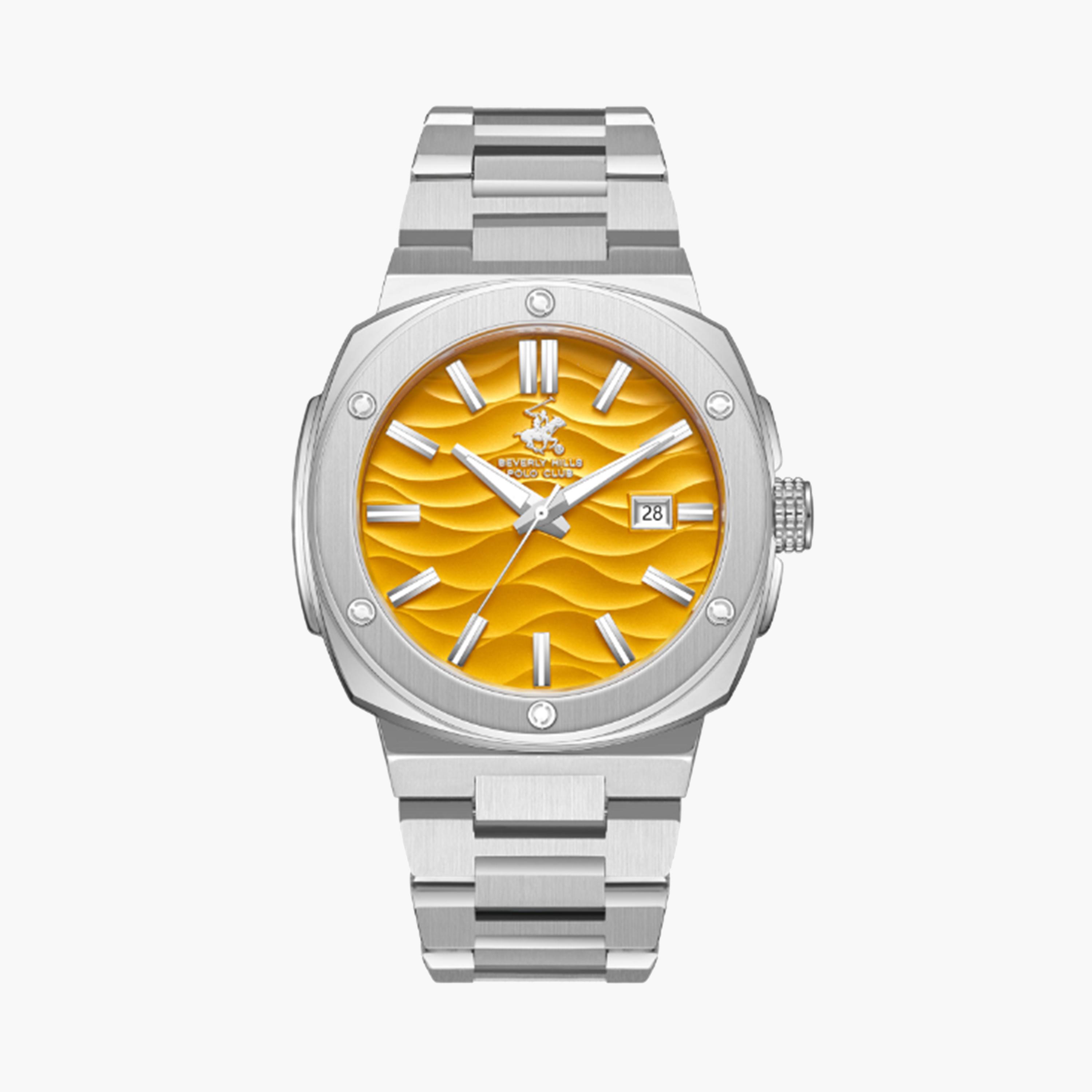 Beverly Hills Polo Club Men's 42 MM Silver Analog Metal Strap Watch | BP3655X.301-men-watchesandjewellery-watches-image-1