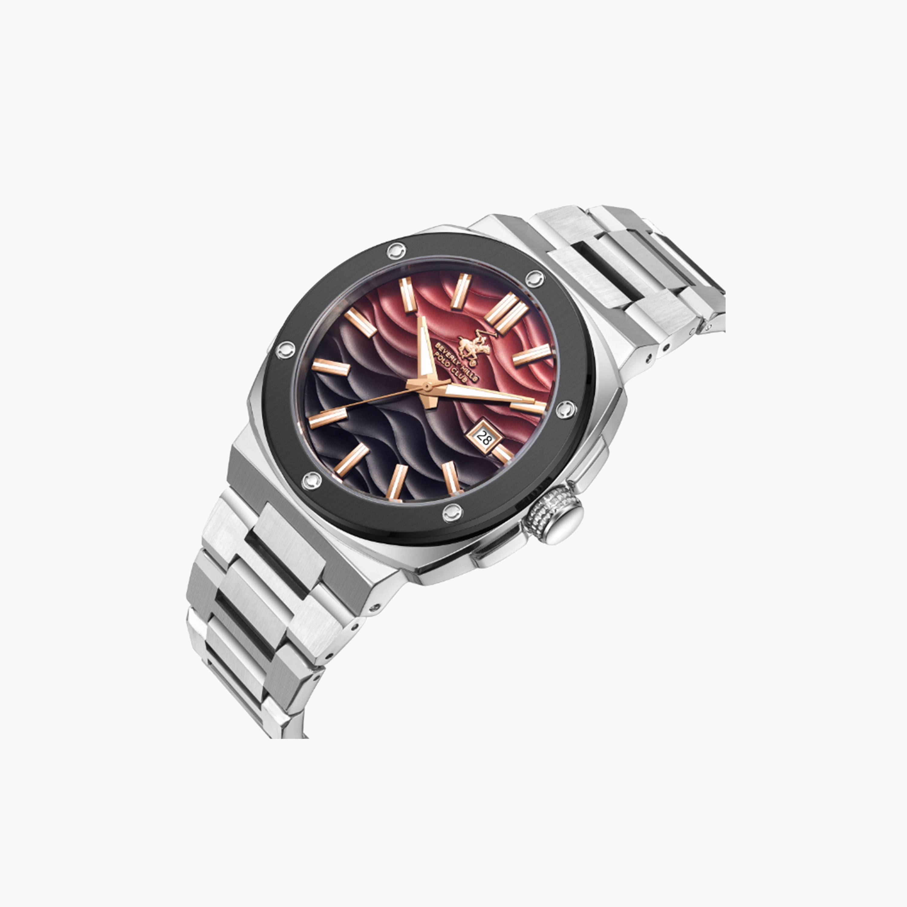 بيفرلي هيلز بولو كلوب- ساعة للرجال 42 ملم تناظرية فضية بحزام معدني | BP3655X.380-men-watchesandjewellery-watches-image-4