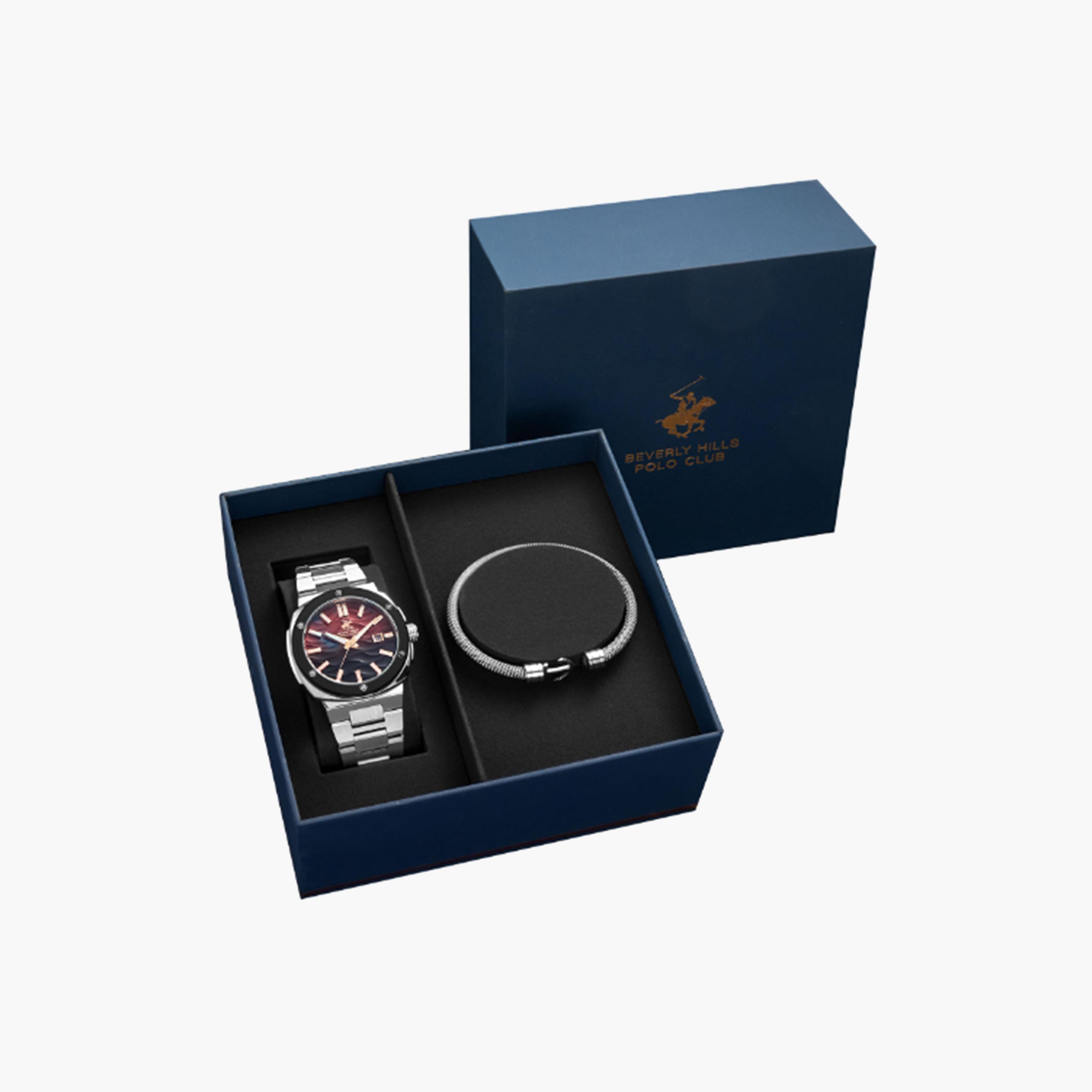 بيفرلي هيلز بولو كلوب- ساعة للرجال 42 ملم تناظرية فضية بحزام معدني | BP3655X.380-men-watchesandjewellery-watches-image-5