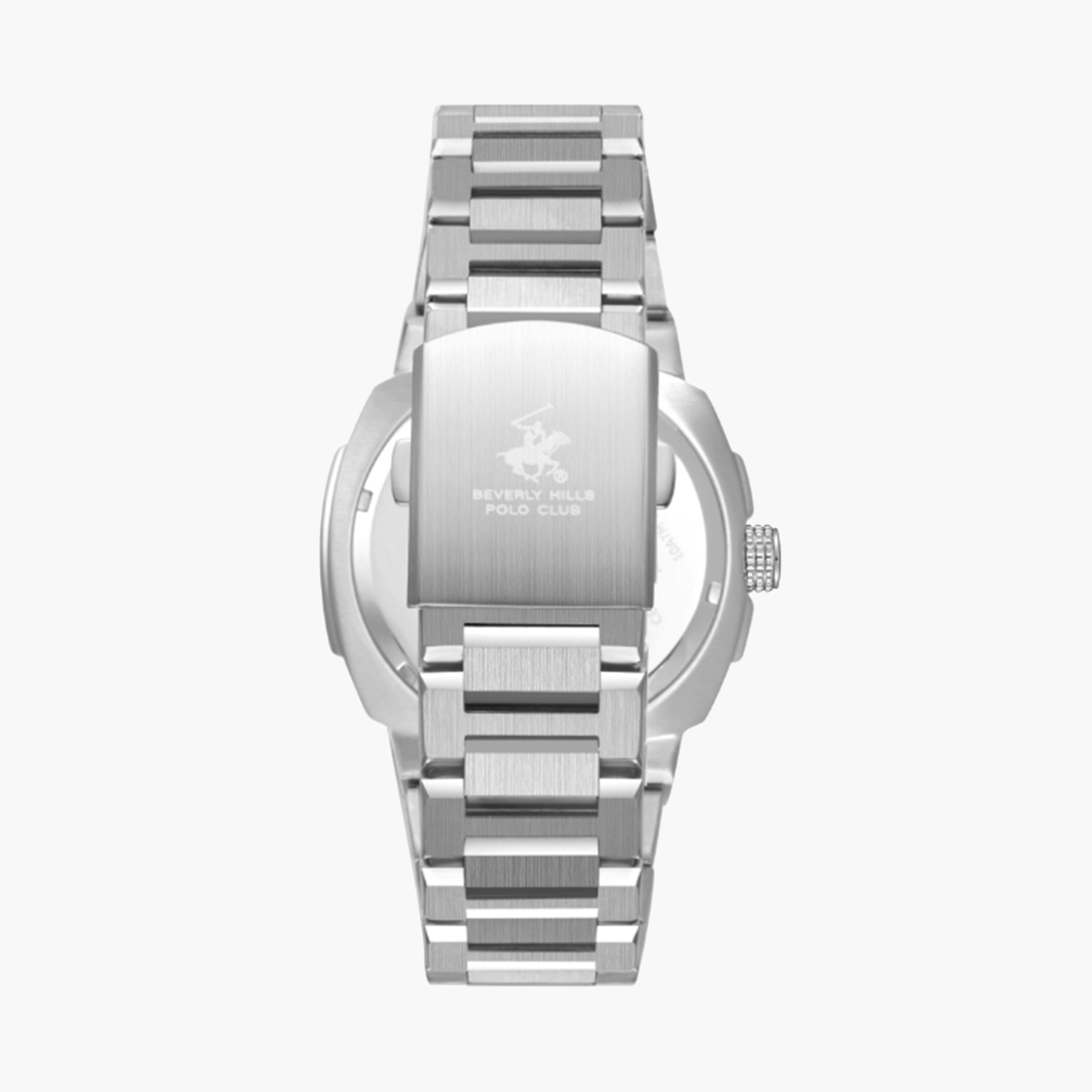 بيفرلي هيلز بولو كلوب- ساعة للرجال 42 ملم تناظرية فضية بحزام معدني | BP3655X.370-men-watchesandjewellery-watches-image-2