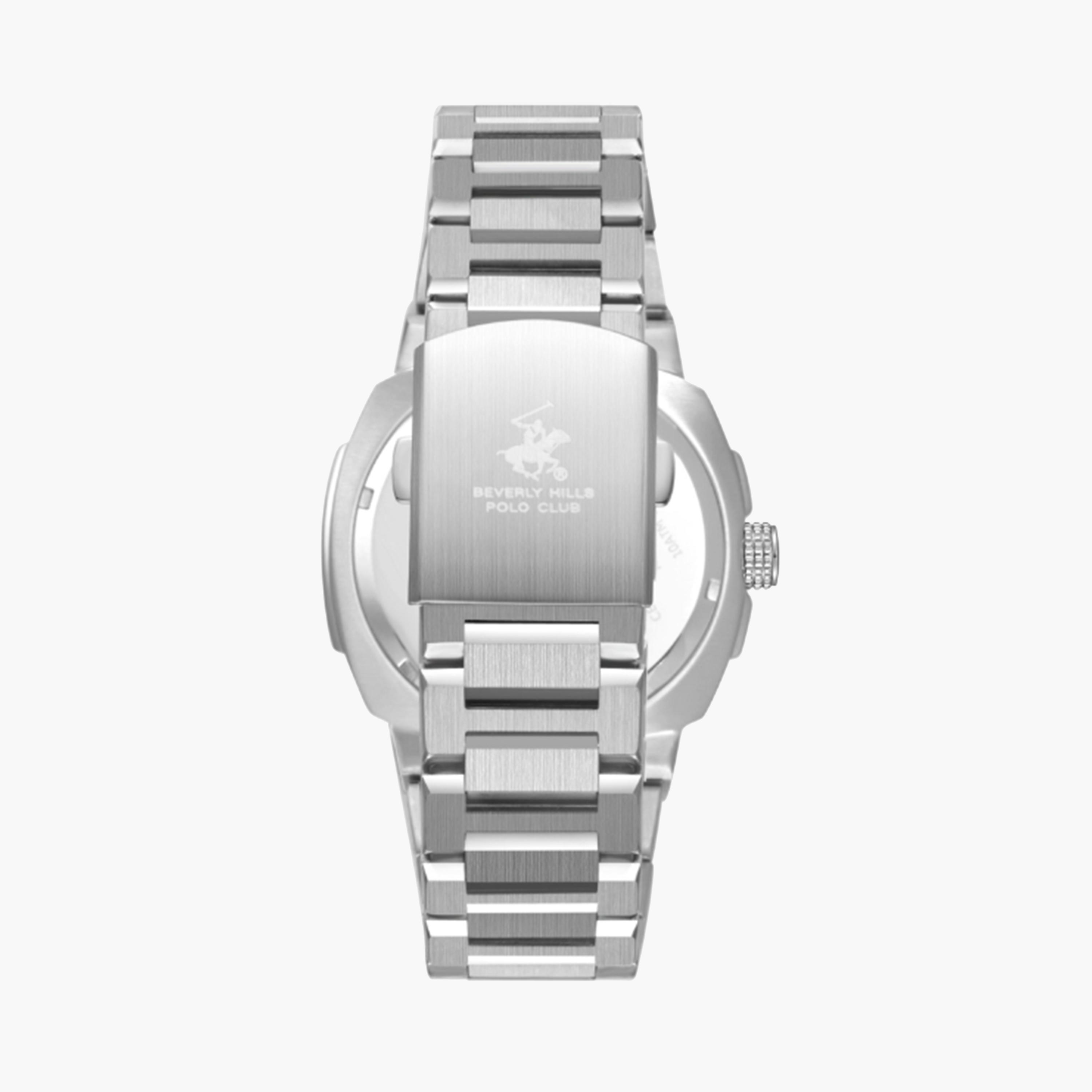 بيفرلي هيلز بولو كلوب- ساعة للرجال 42 ملم تناظرية فضية بحزام معدني | BP3655X.303-men-watchesandjewellery-watches-image-2