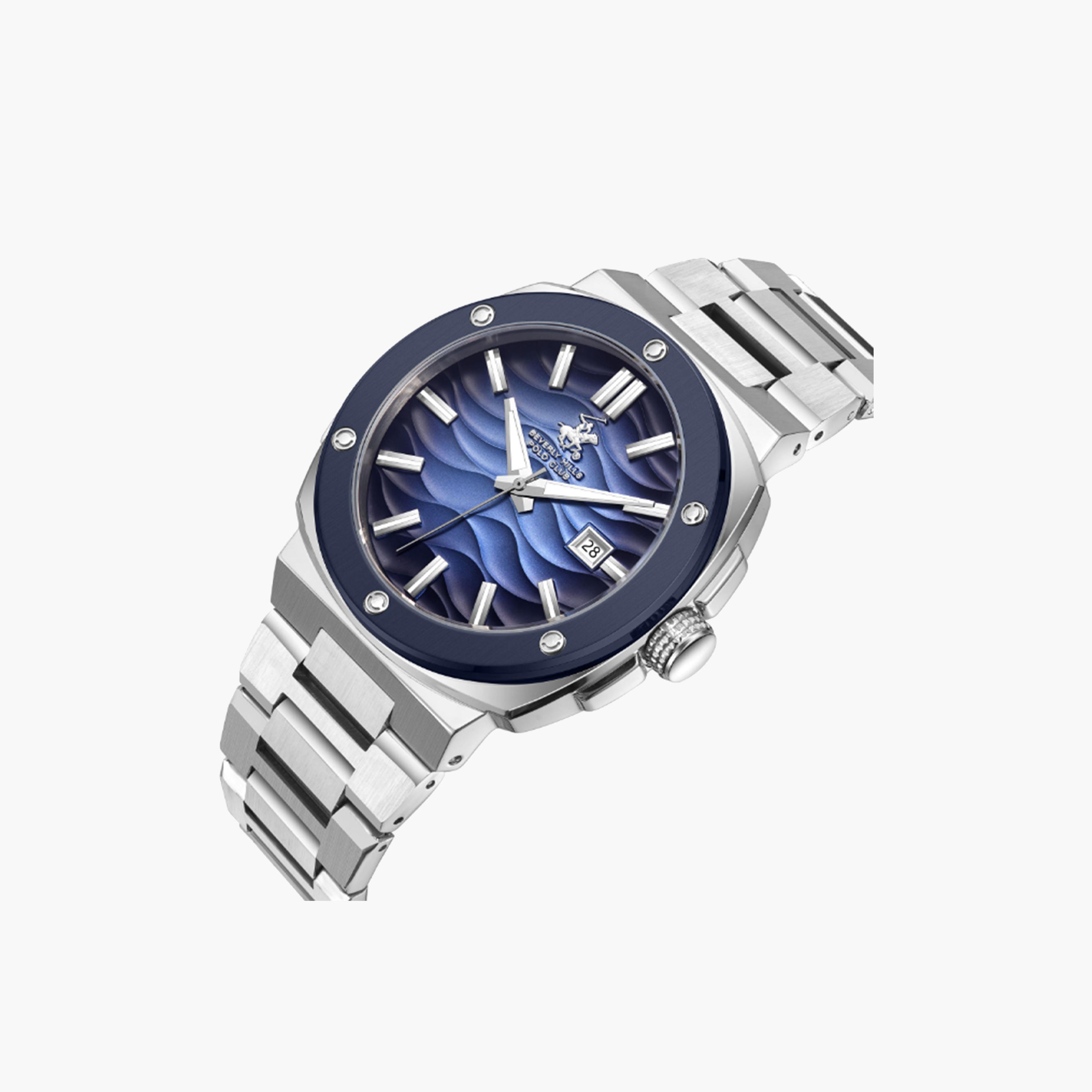 بيفرلي هيلز بولو كلوب- ساعة للرجال 42 ملم تناظرية فضية بحزام معدني | BP3655X.303-men-watchesandjewellery-watches-image-4