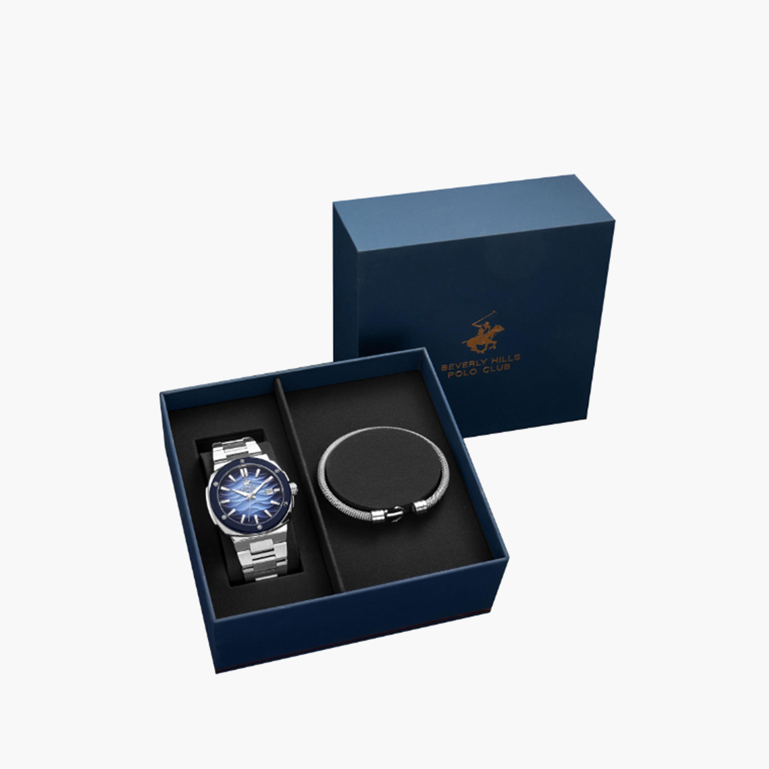 بيفرلي هيلز بولو كلوب- ساعة للرجال 42 ملم تناظرية فضية بحزام معدني | BP3655X.303-men-watchesandjewellery-watches-image-5