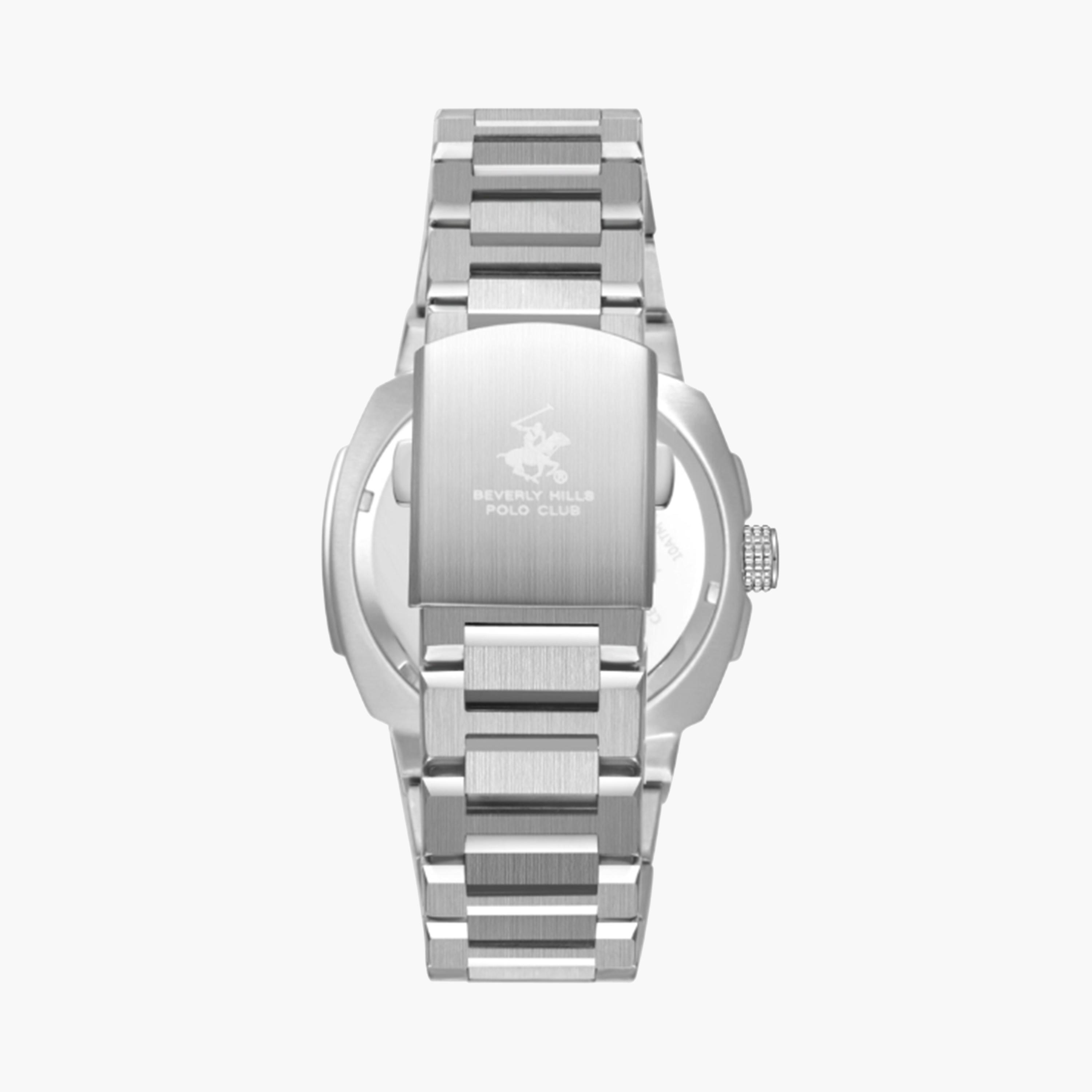 بيفرلي هيلز بولو كلوب- ساعة للرجال 42 ملم تناظرية فضية بحزام معدني | BP3655X.305-men-watchesandjewellery-watches-image-2