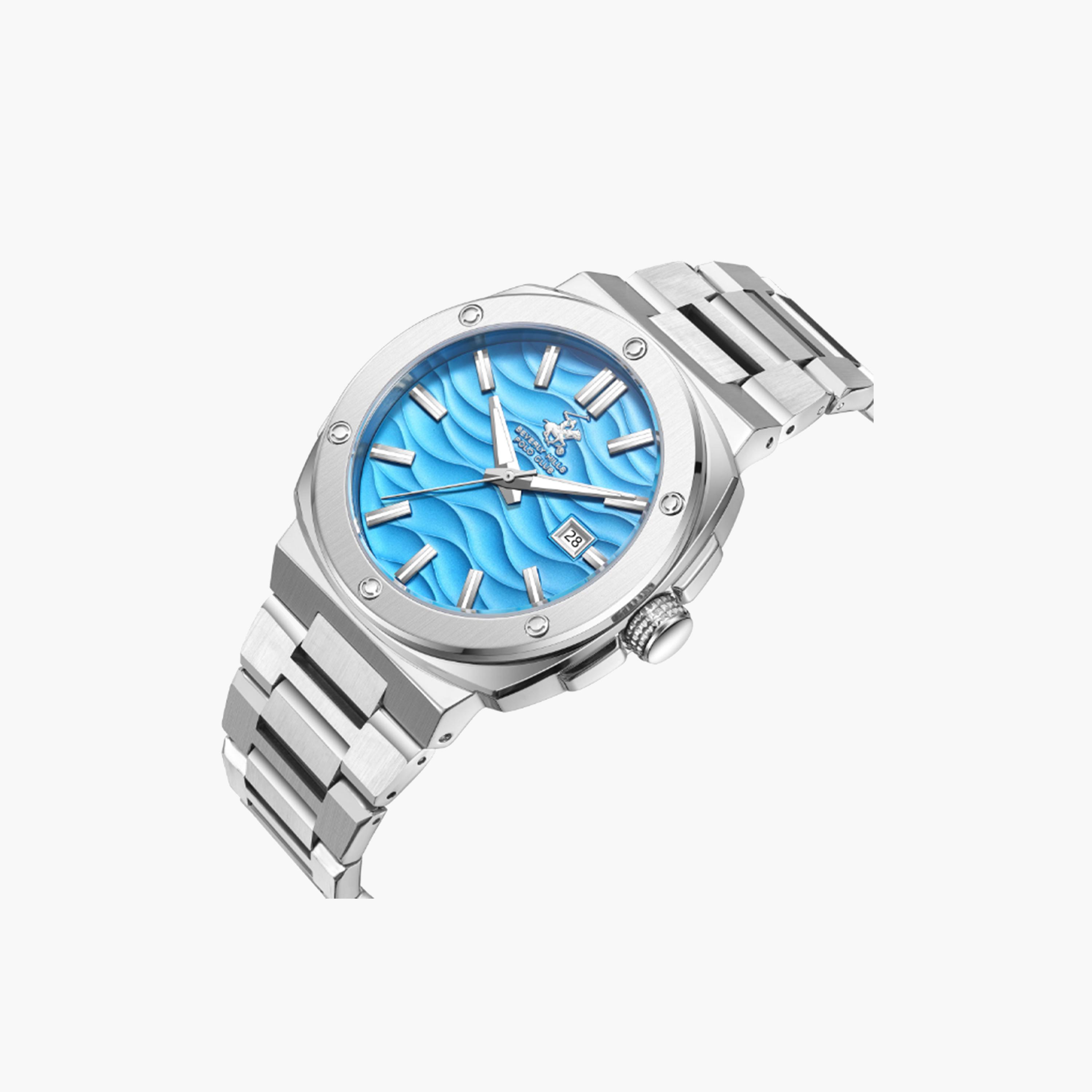 بيفرلي هيلز بولو كلوب- ساعة للرجال 42 ملم تناظرية فضية بحزام معدني | BP3655X.305-men-watchesandjewellery-watches-image-4