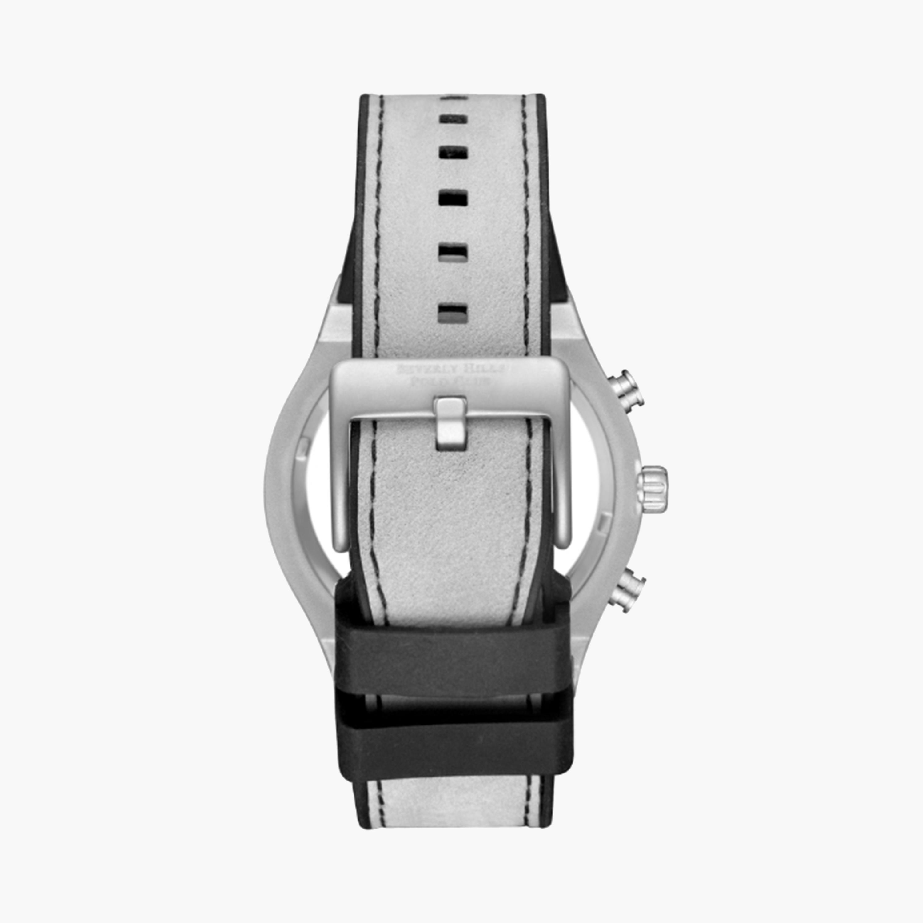 Beverly Hills Polo Club Men's 45 MM Grey Chronograph Leather Strap Watch | BP3690X.066-men-watchesandjewellery-watches-image-2