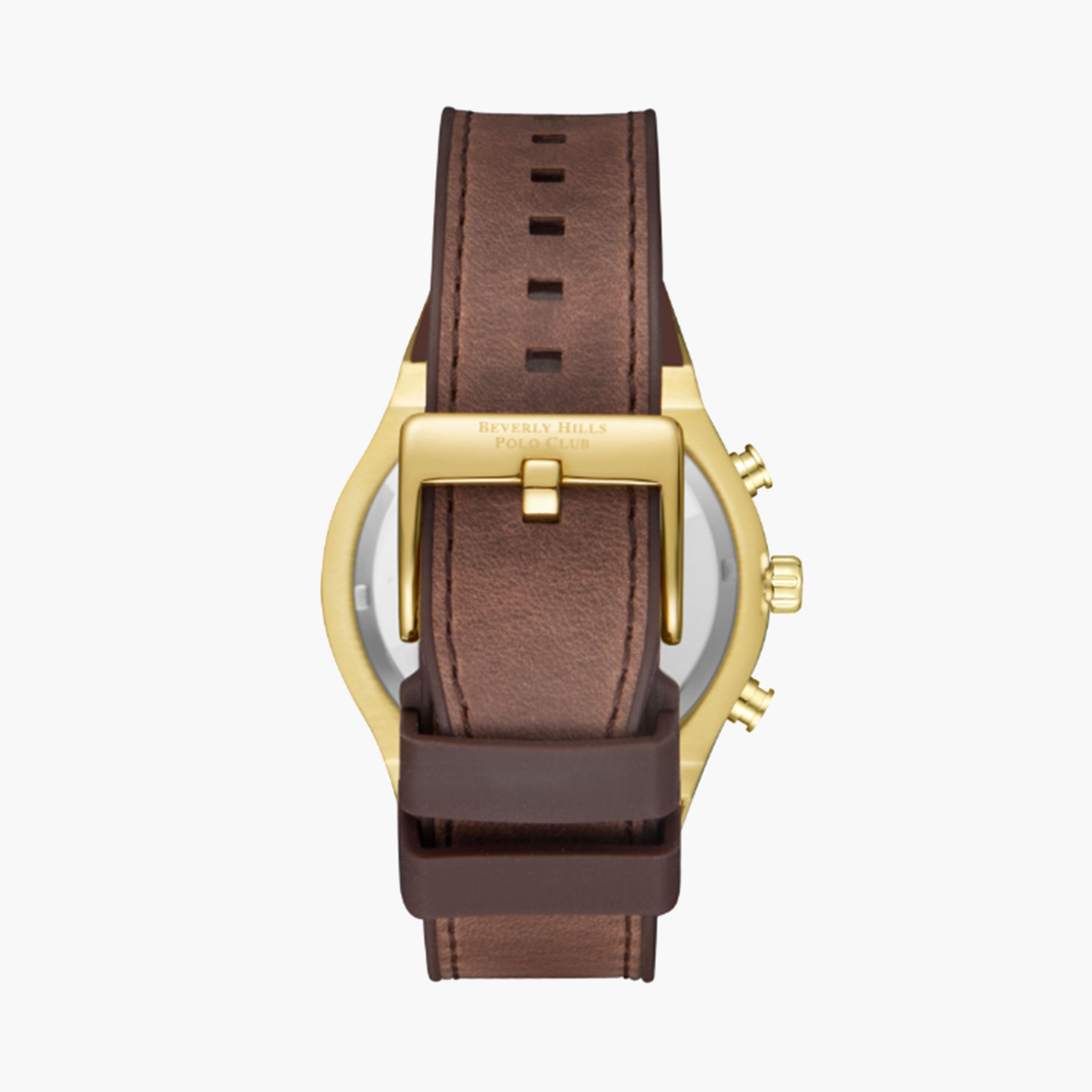 بيفرلي هيلز كلوب- ساعة كرونوغراف بسوار جلدي بني للرجال مقاس 45 مم | BP3690X.172-men-watchesandjewellery-watches-image-2