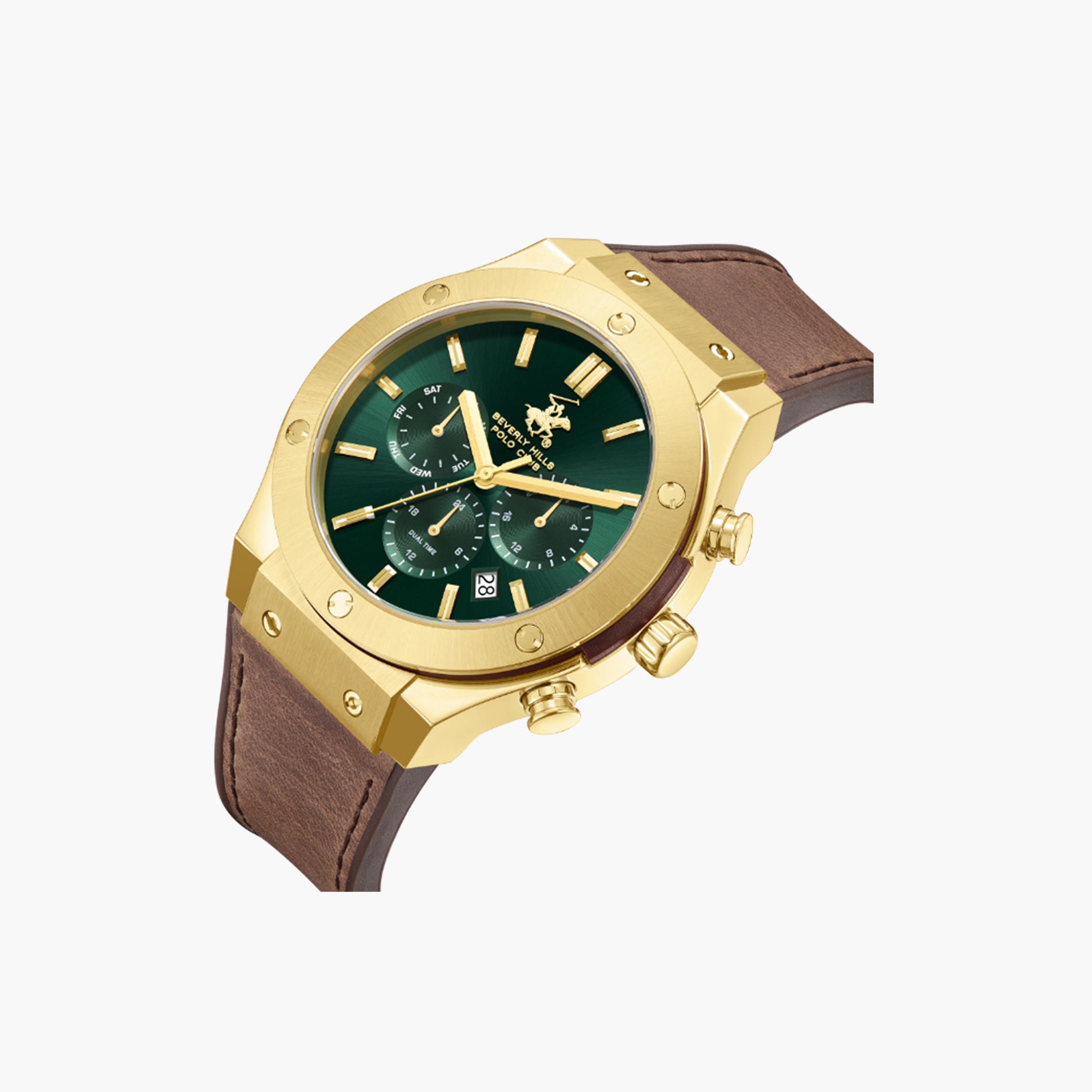 بيفرلي هيلز كلوب- ساعة كرونوغراف بسوار جلدي بني للرجال مقاس 45 مم | BP3690X.172-men-watchesandjewellery-watches-image-4