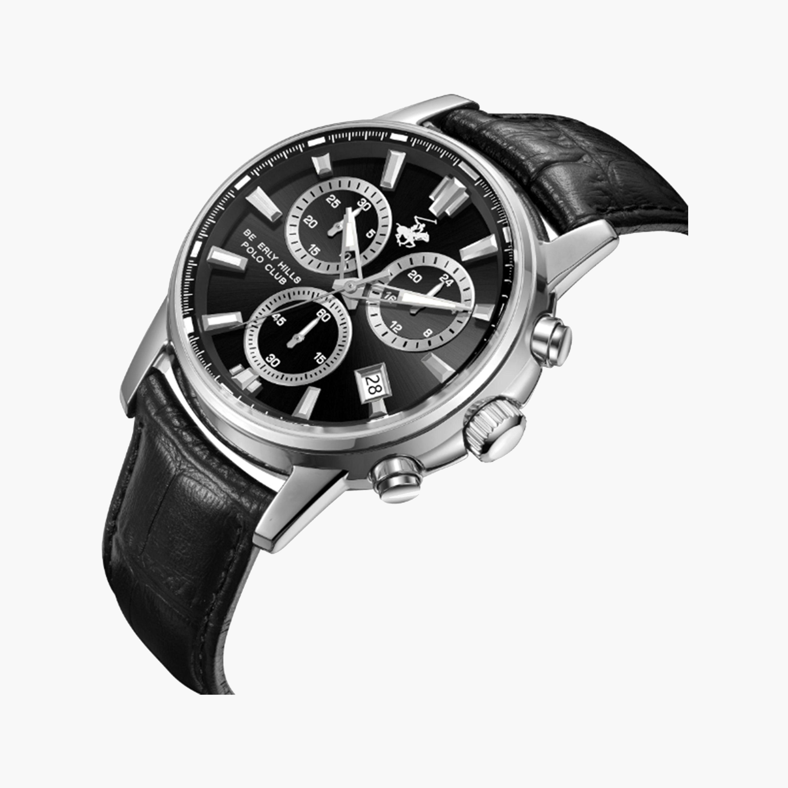 بيفرلي هيلز كلوب- ساعة كرونوغراف بسوار جلدي أسود للرجال مقاس 44 مم | BP3646X.351-men-watchesandjewellery-watches-image-2